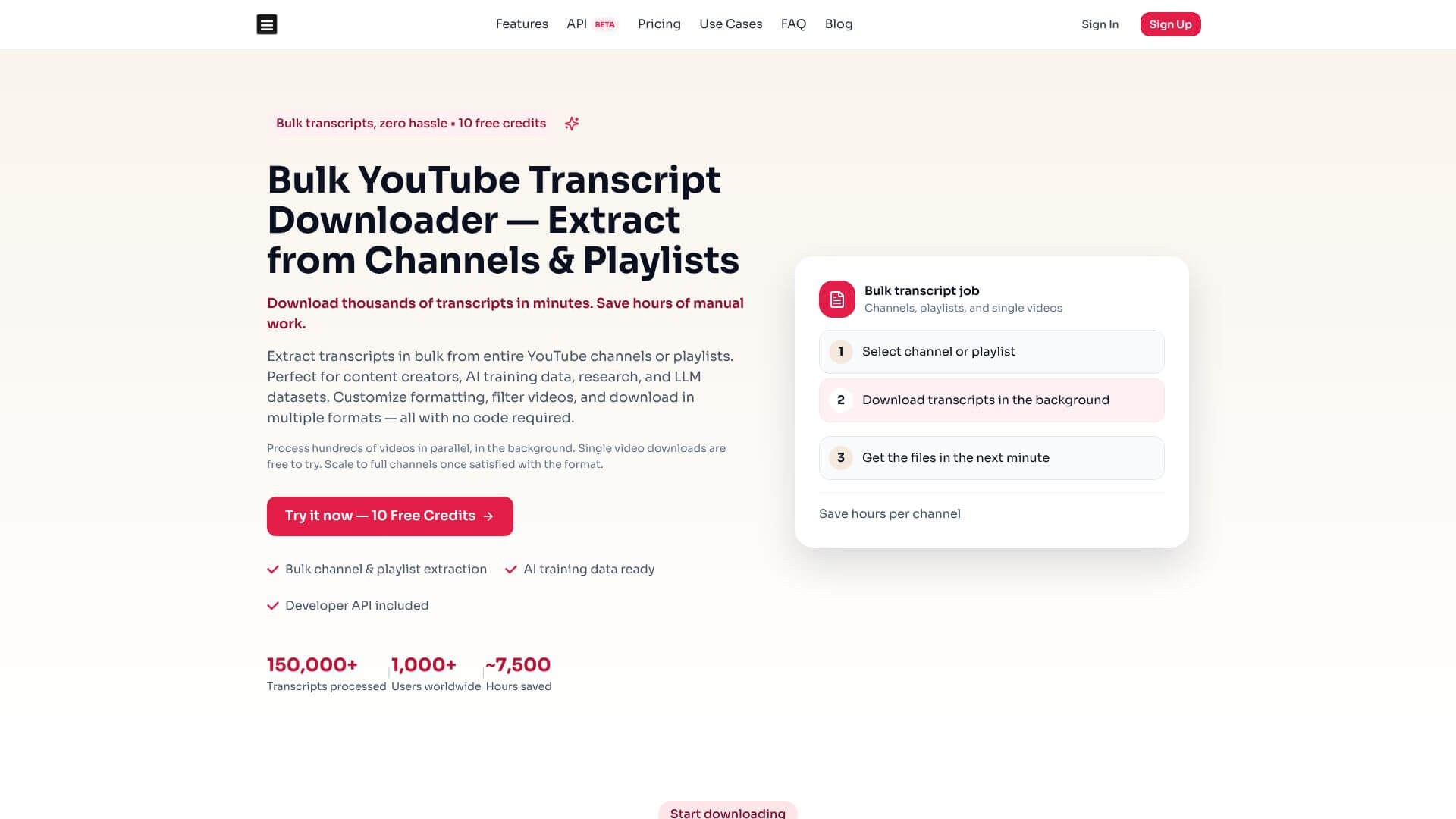 DownloadYoutubeTranscripts screenshot