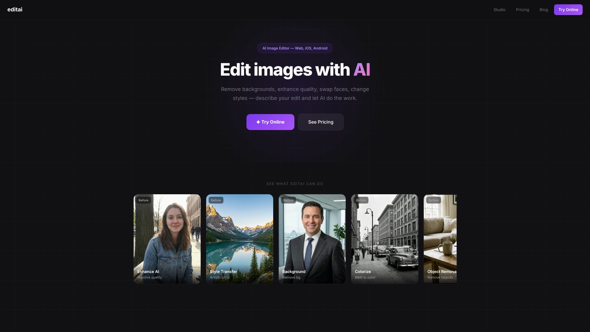 EditAI - Edit images with AI screenshot