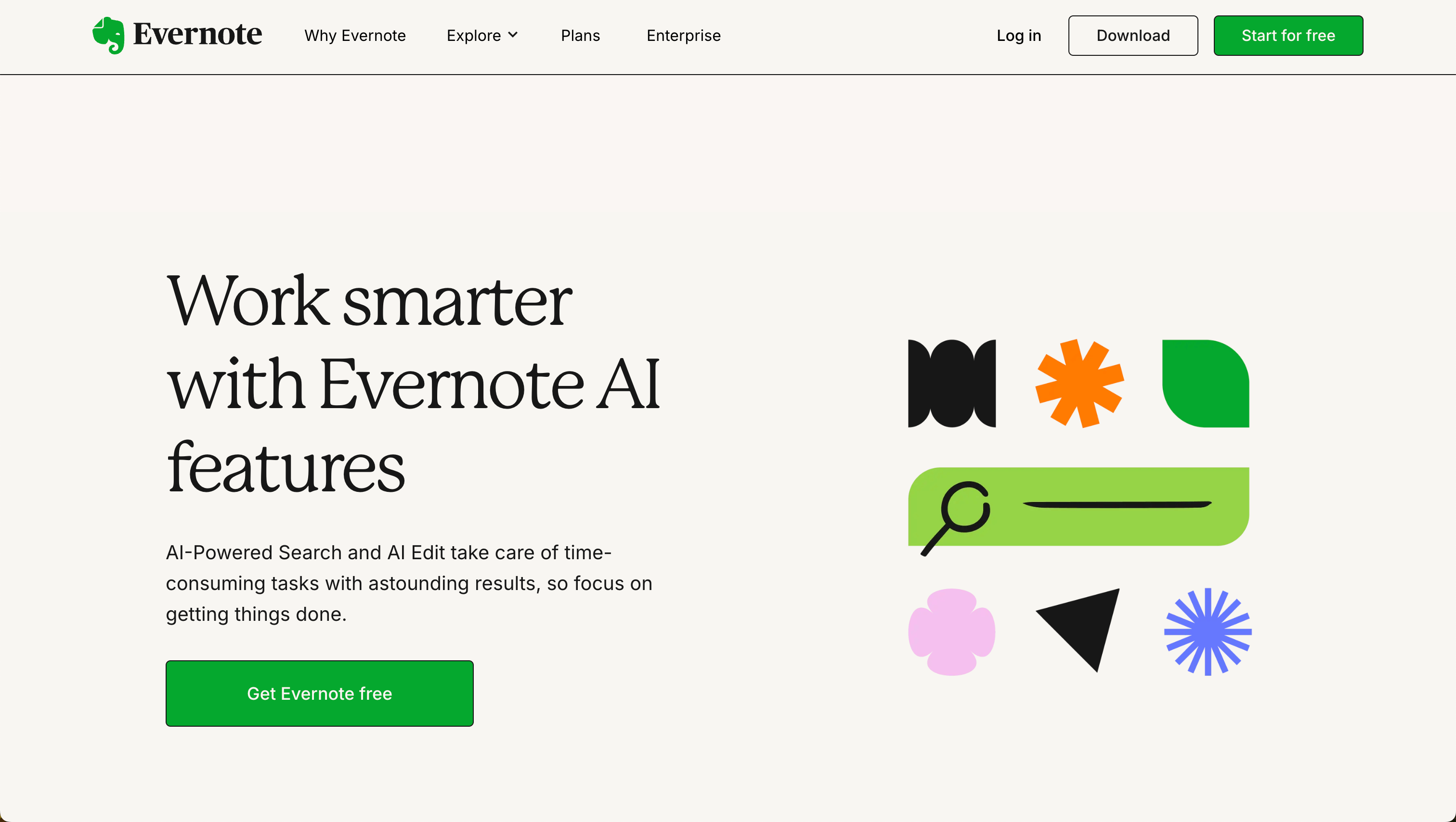 Evernote AI screenshot