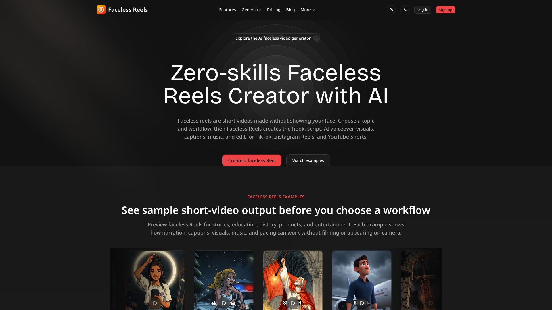 Faceless Reels screenshot