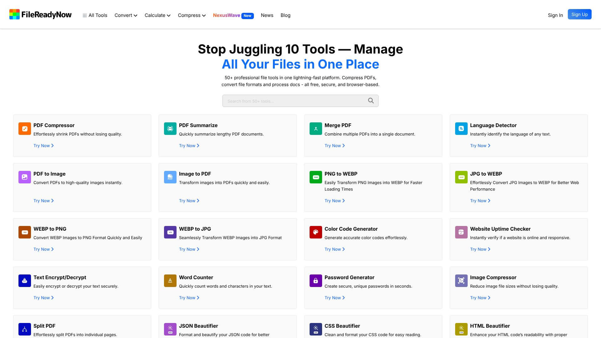 FileReadyNow screenshot