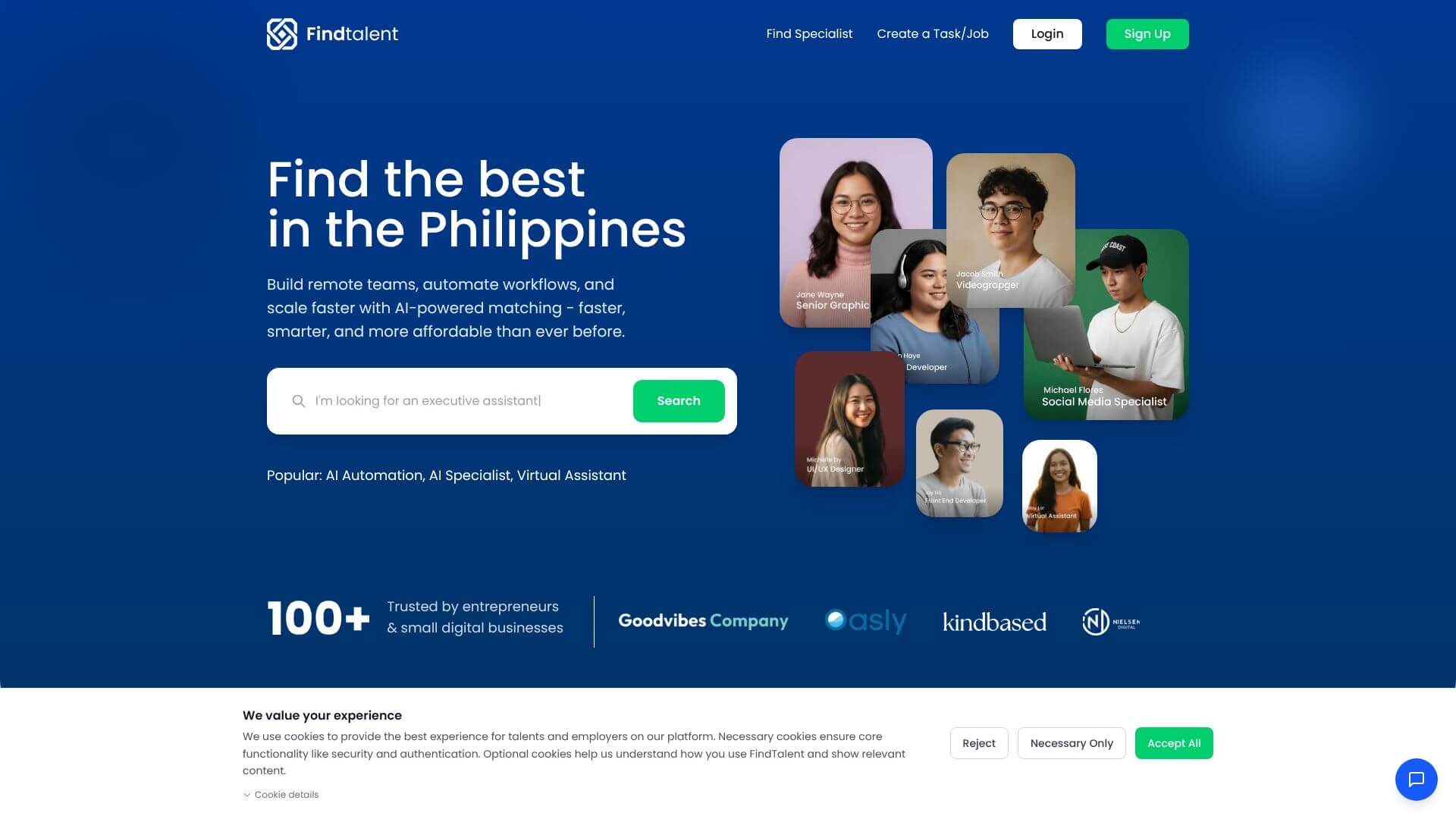 FindTalent screenshot