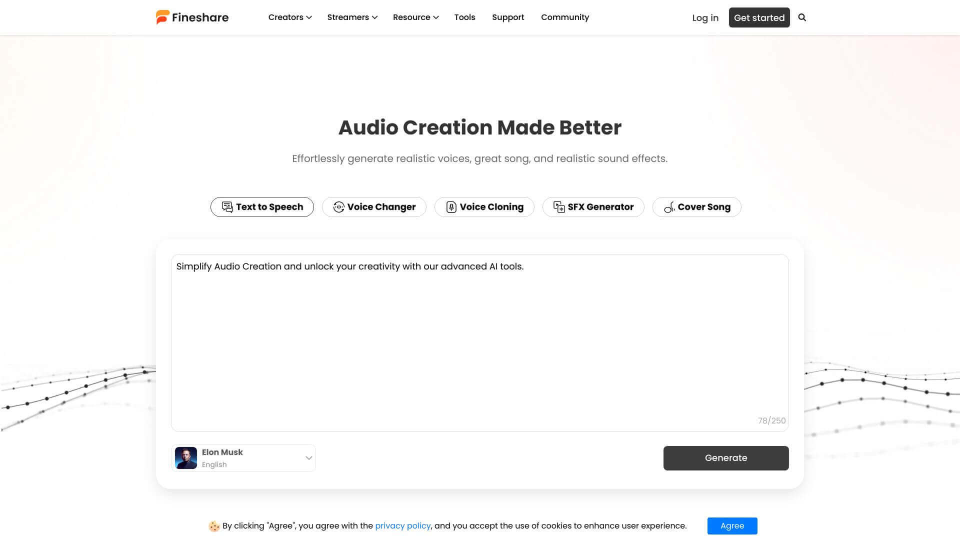 Fineshare screenshot