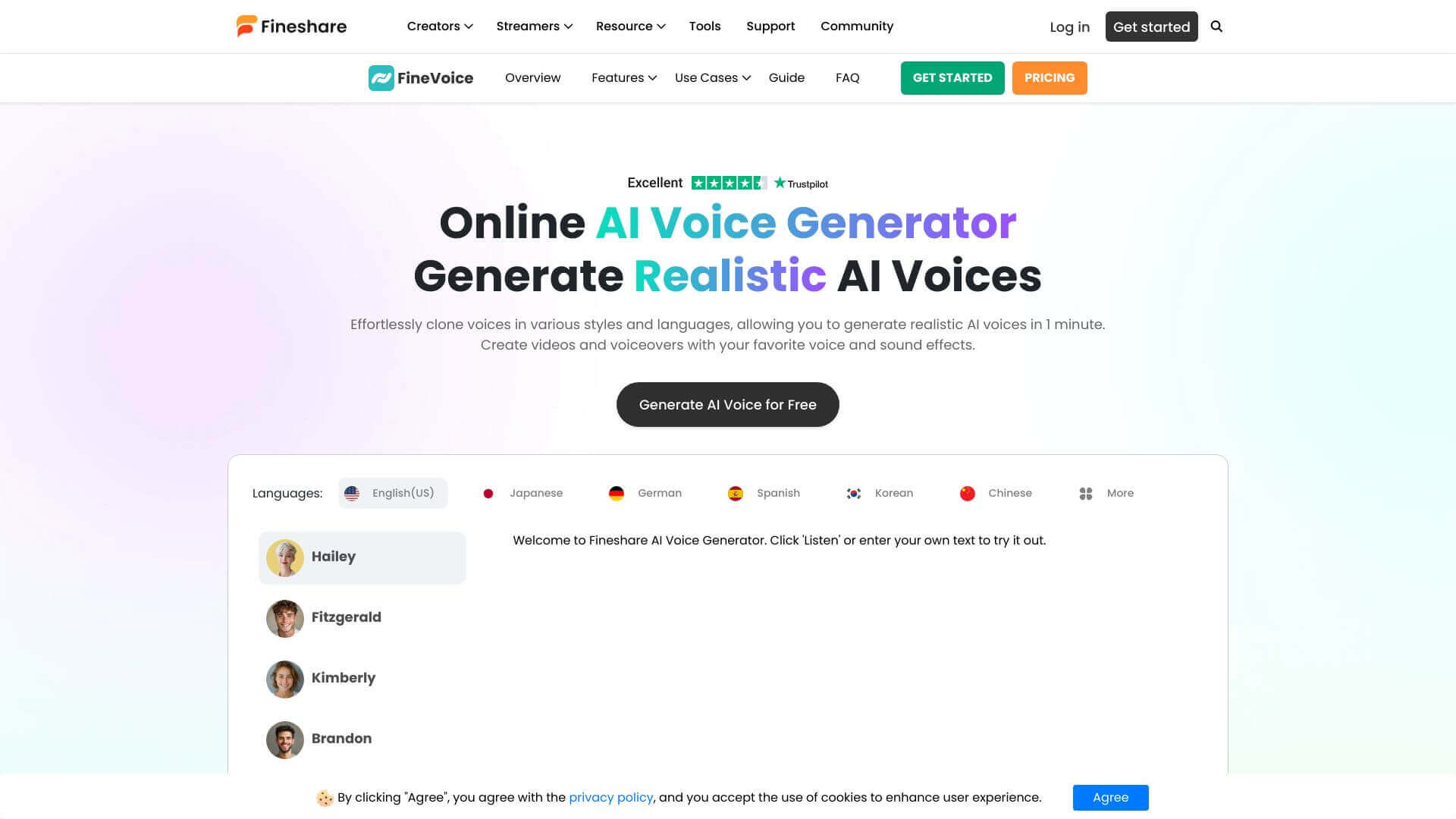 FineVoice screenshot