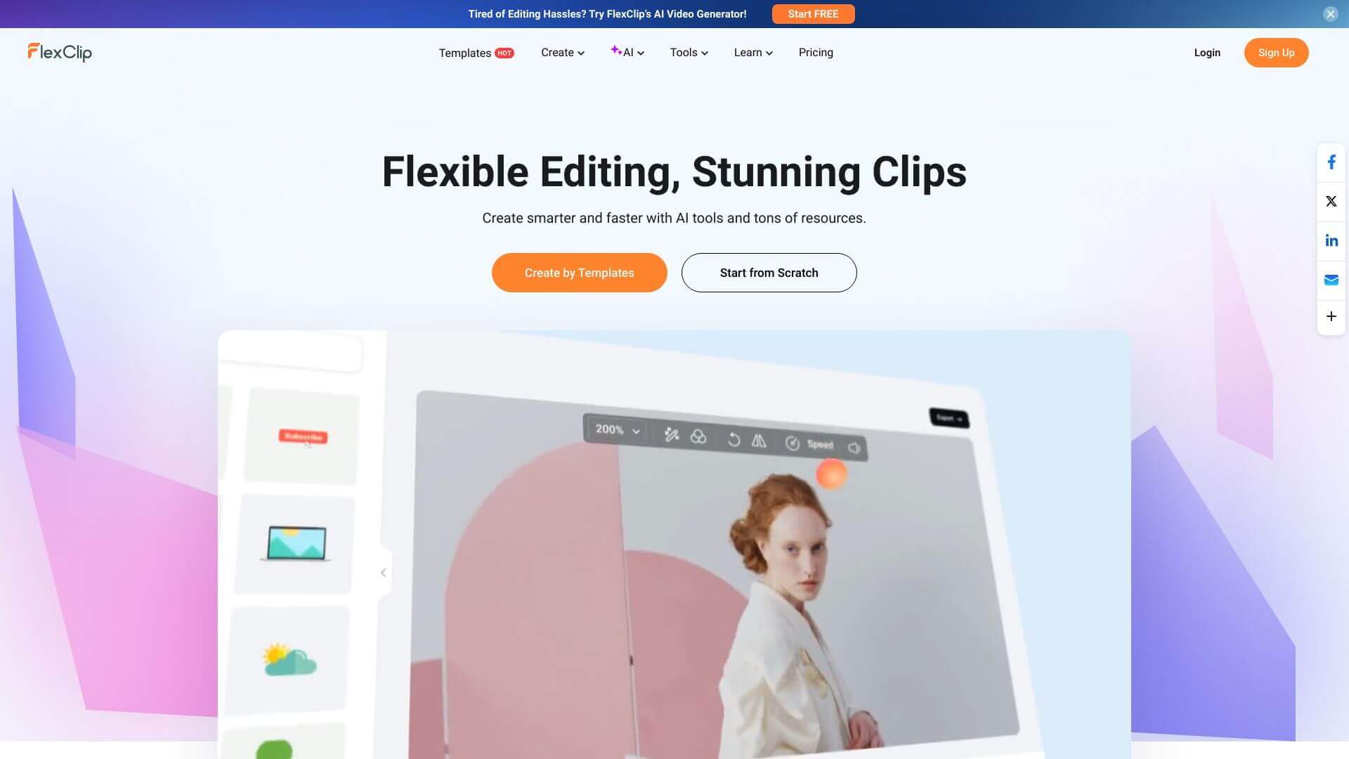 FlexClip screenshot