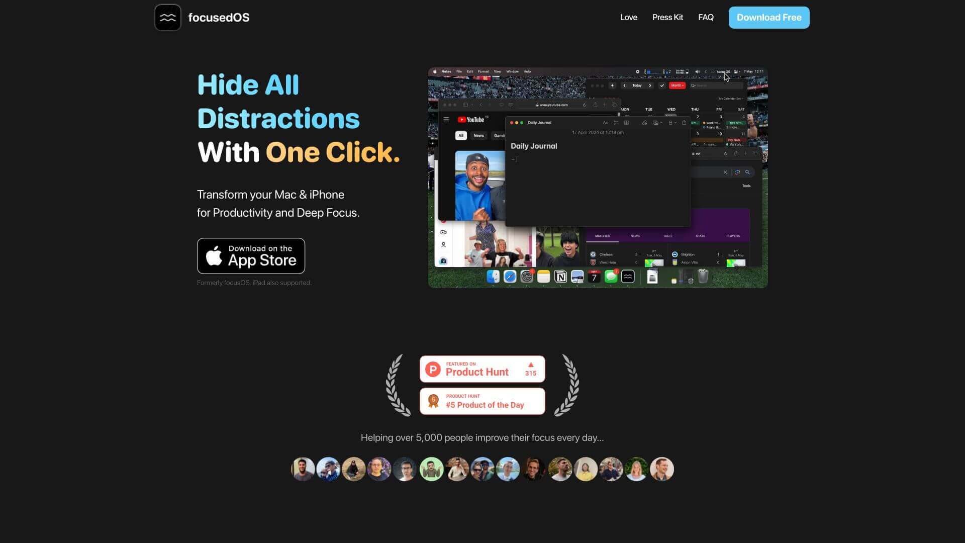 focusedOS screenshot