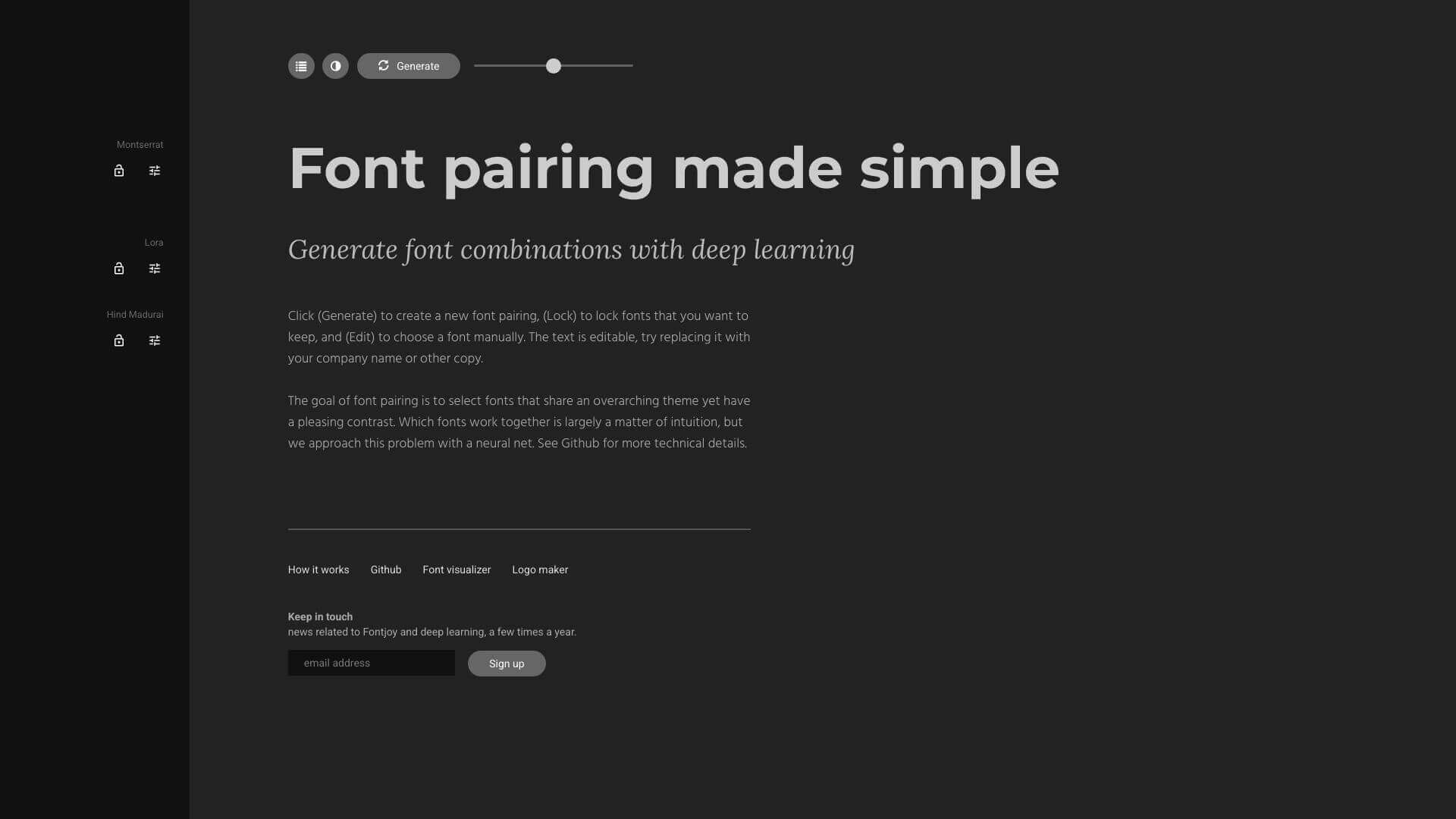 Fontjoy screenshot