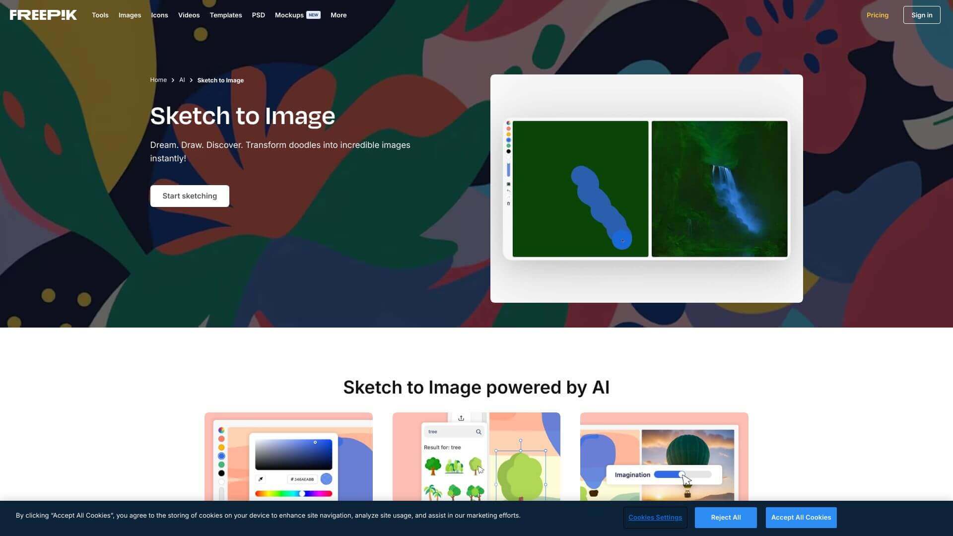 Freepik Sketch To Image screenshot