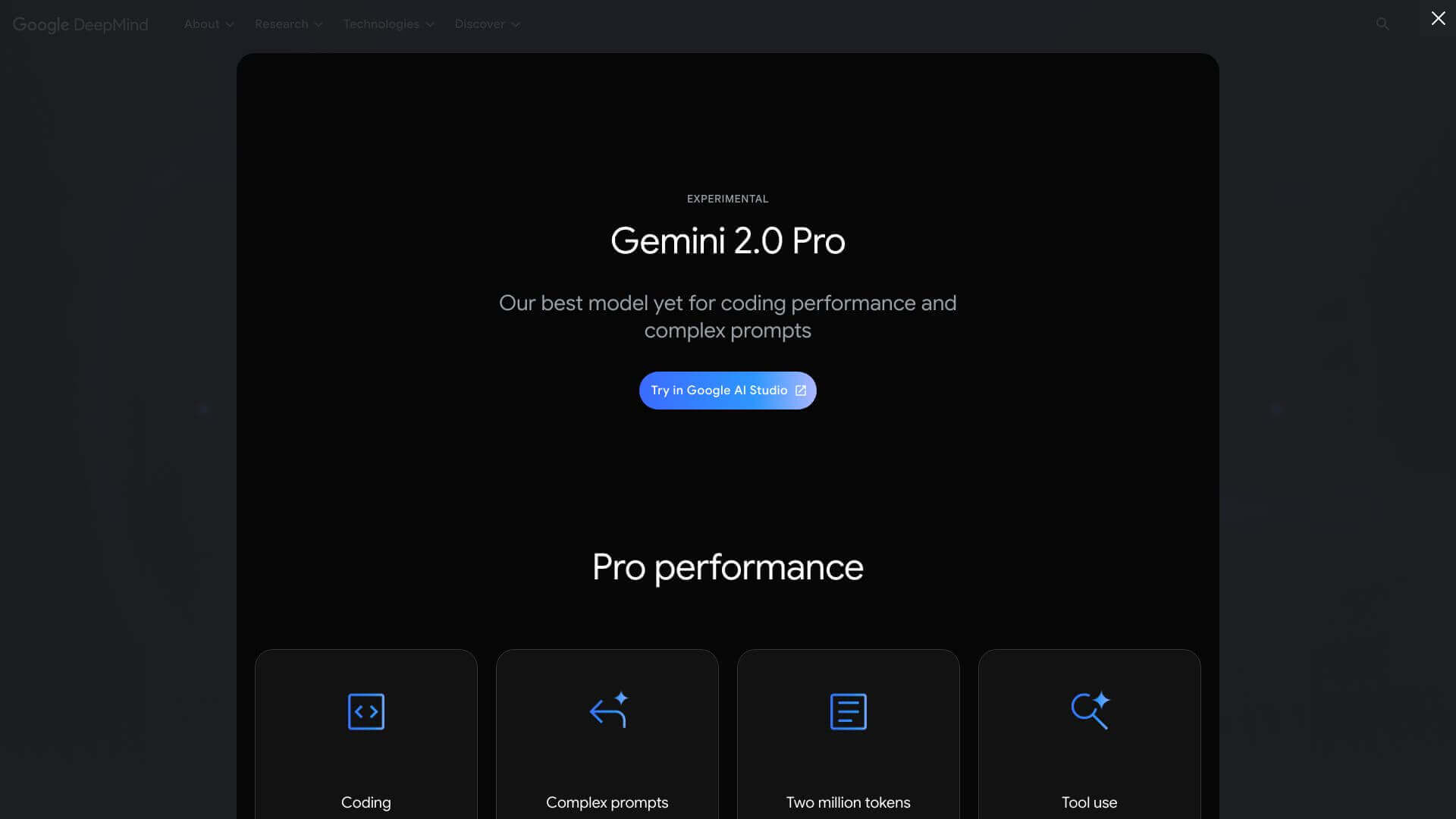 Gemini 2.0 Pro screenshot
