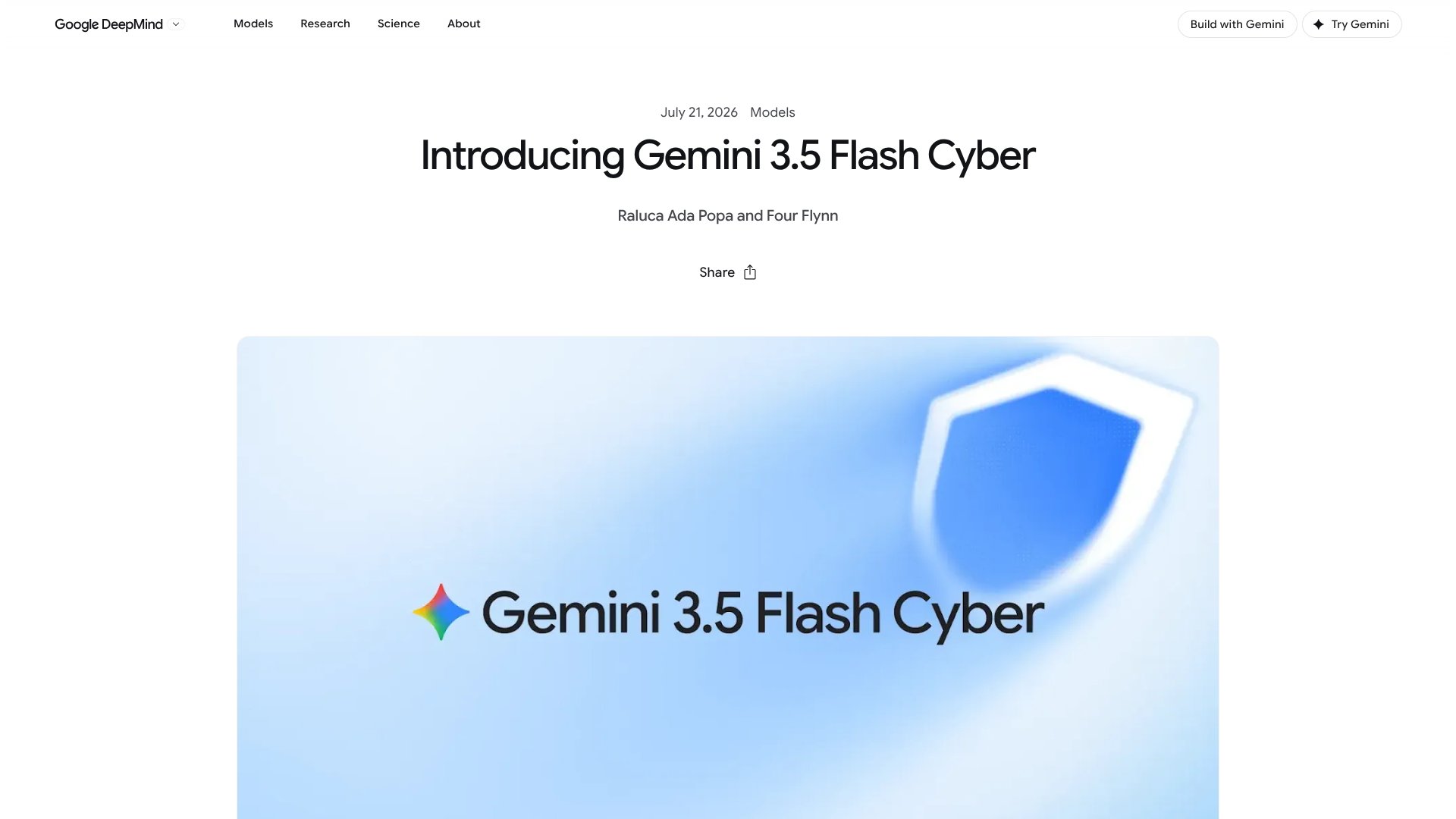 Gemini 3.5 Flash Cyber screenshot