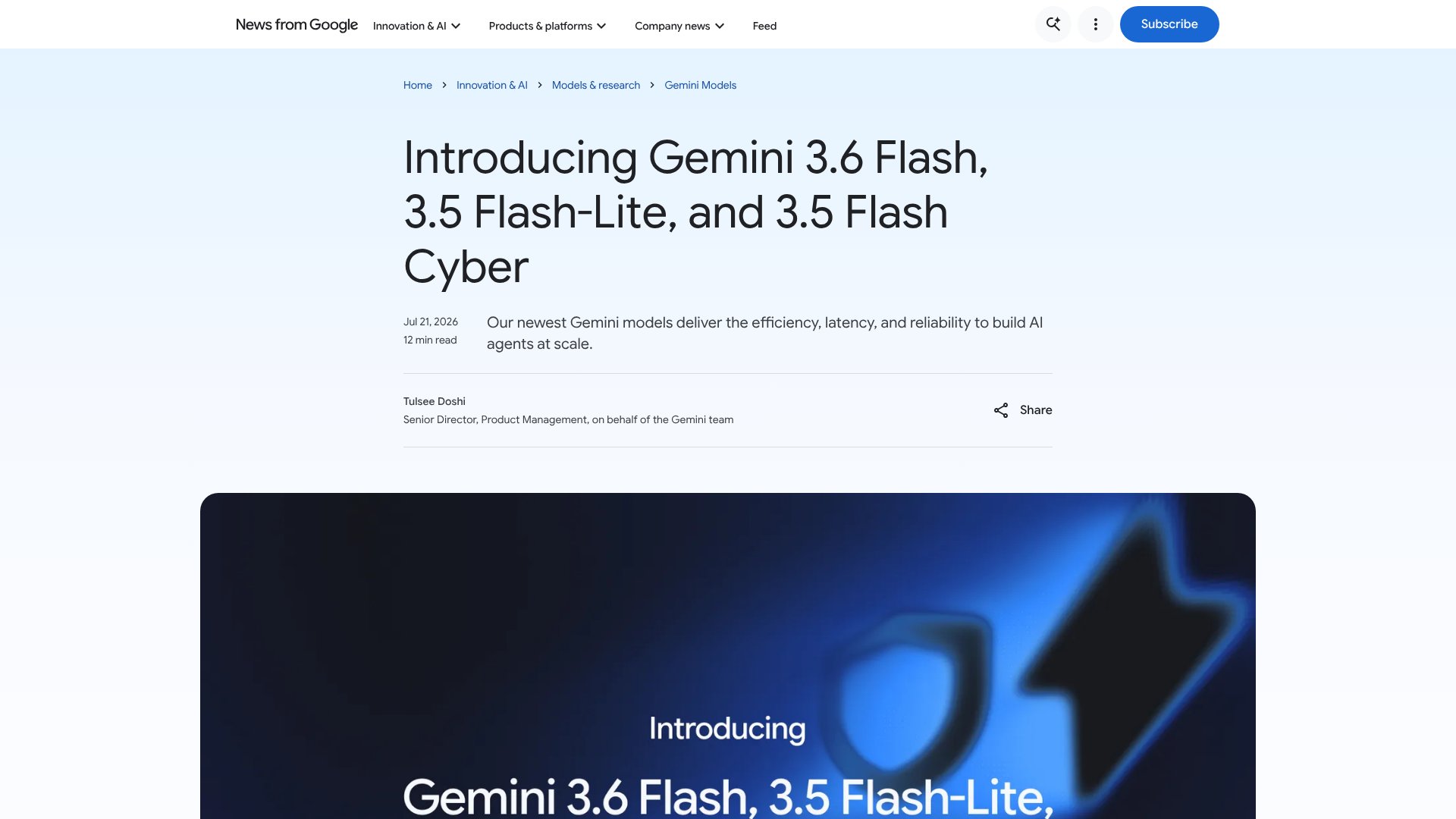 Gemini 3.6 Flash screenshot
