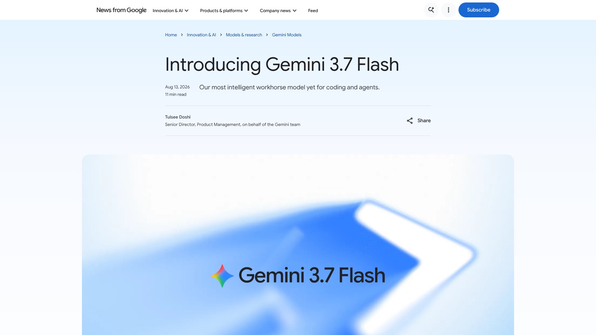 Gemini 3.7 Flash screenshot