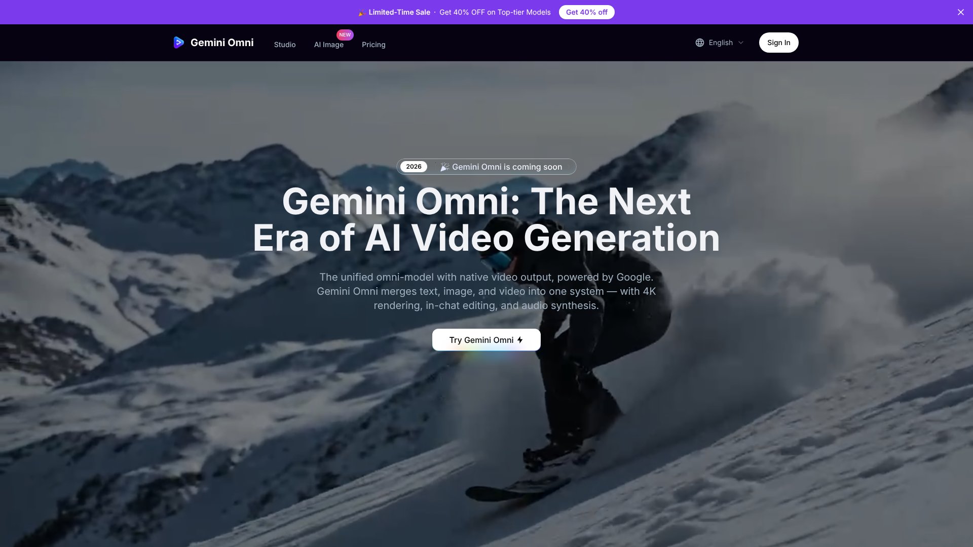 Gemini Omni AI Video Generator screenshot