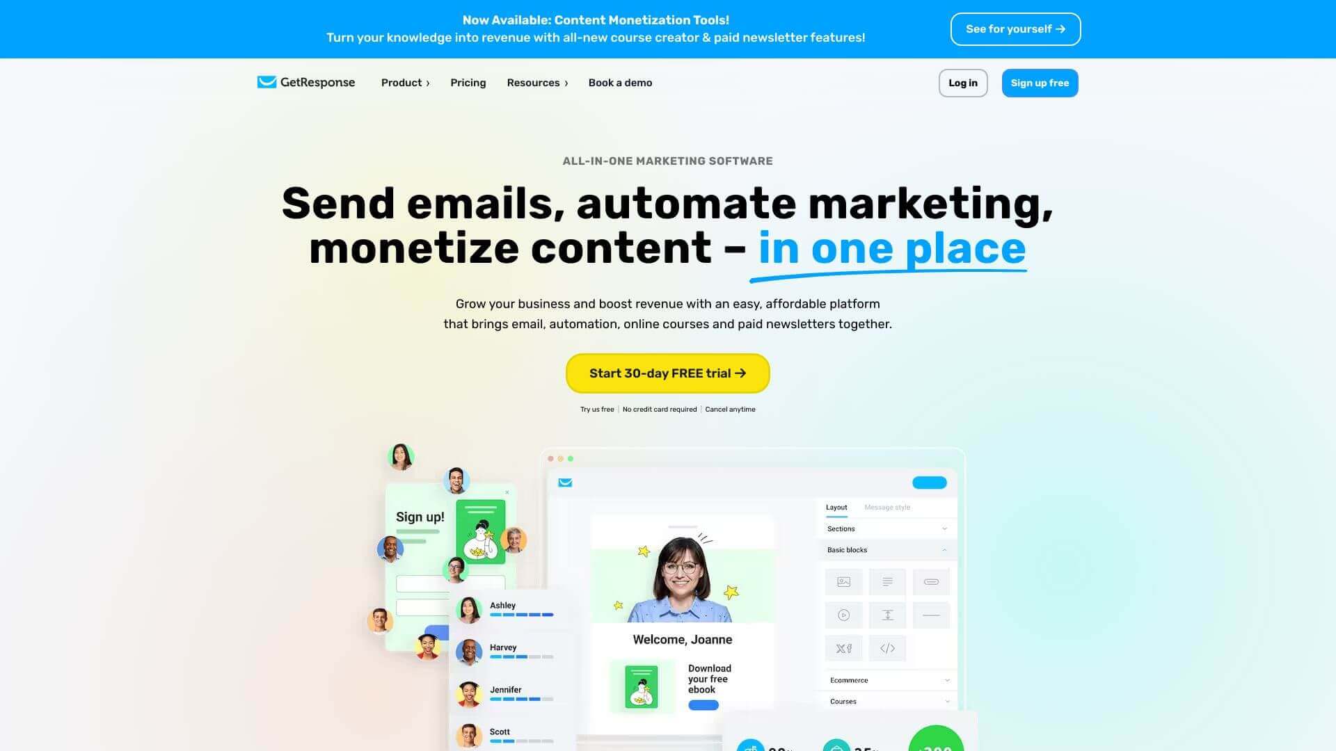 GetResponse screenshot