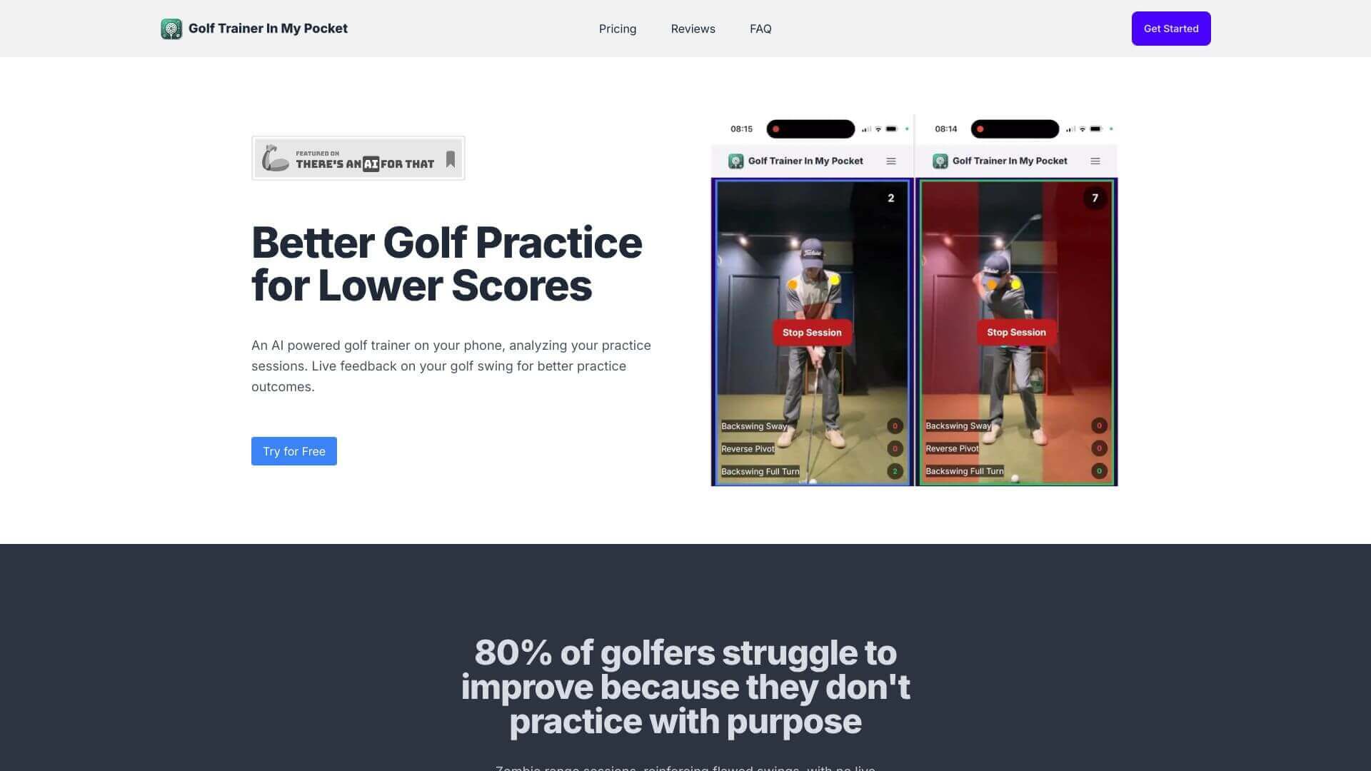 Golf Trainer In My Pocket screenshot