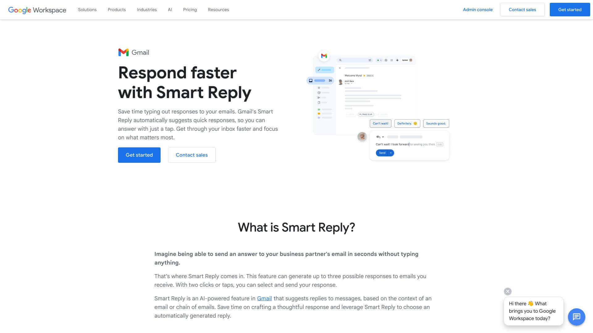 Google Smart Reply screenshot