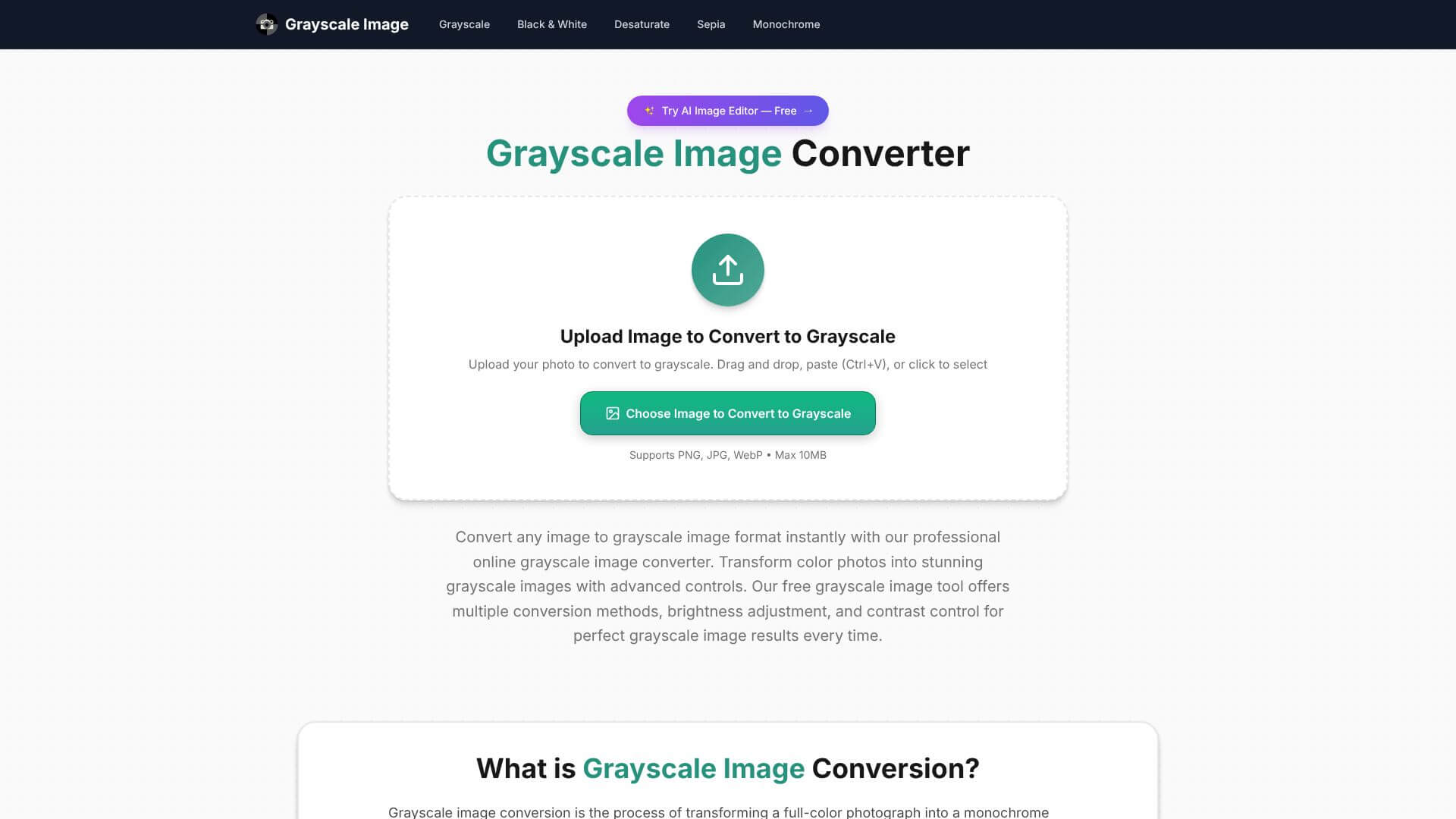 Grayscale Image screenshot
