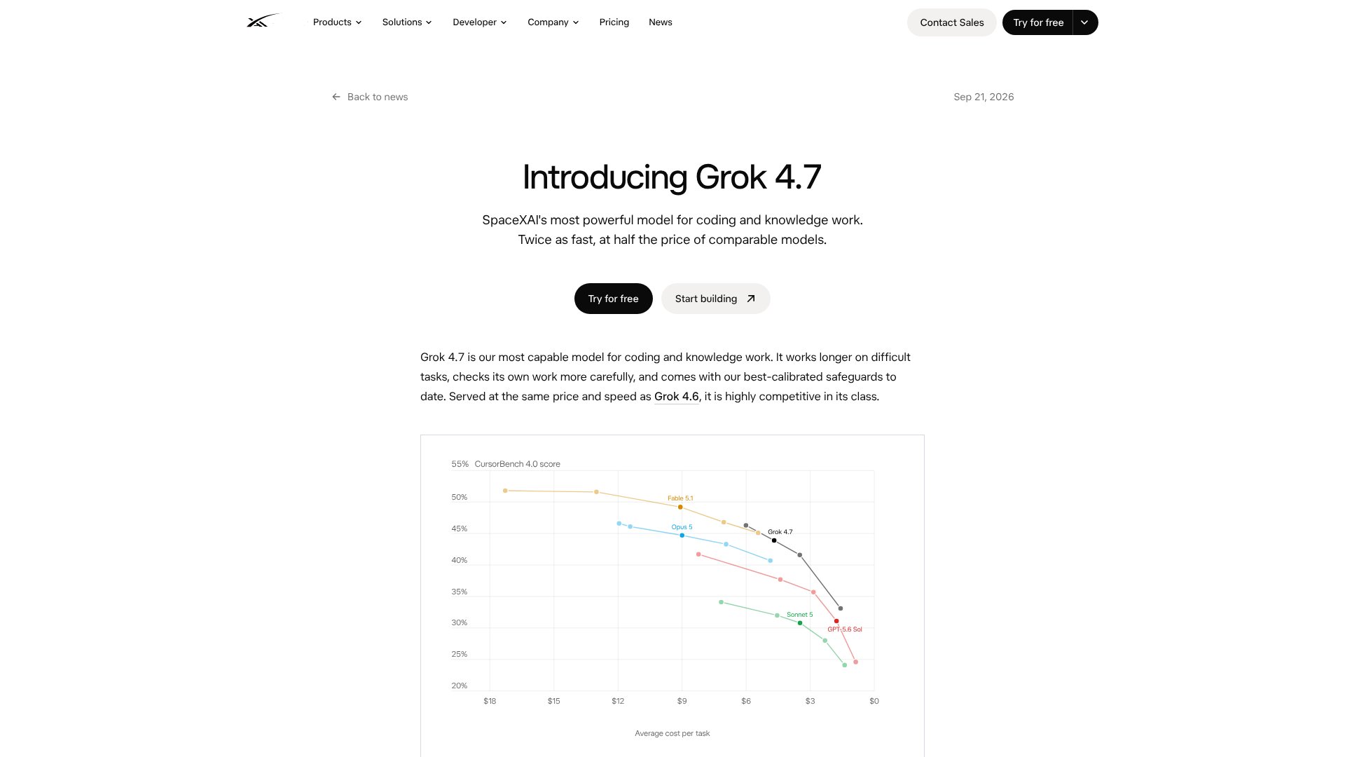 Grok 4.7 screenshot
