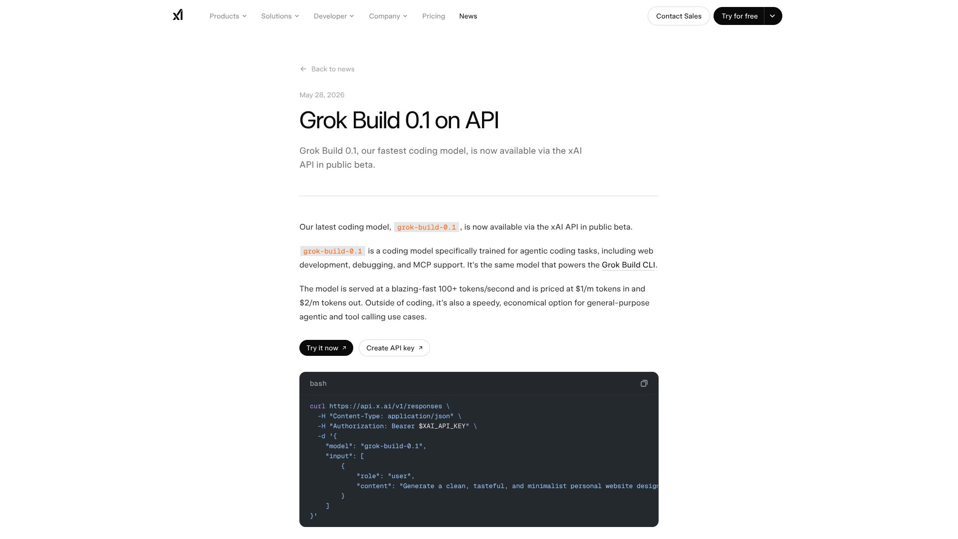 Grok Build 0.1 screenshot