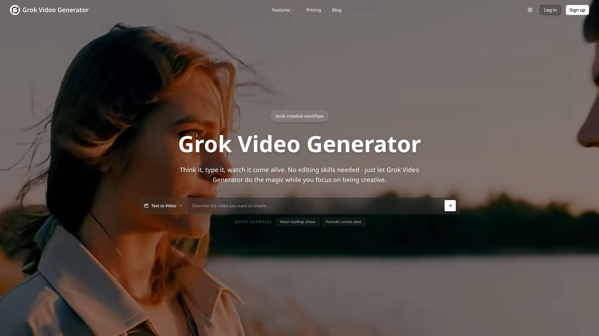 Grok Video Generator screenshot