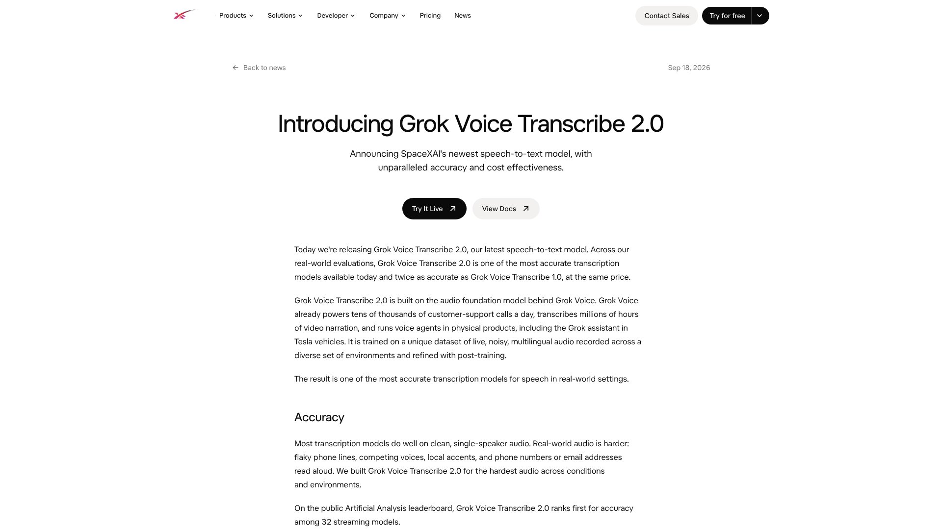 Grok Voice Transcribe 2.0 screenshot