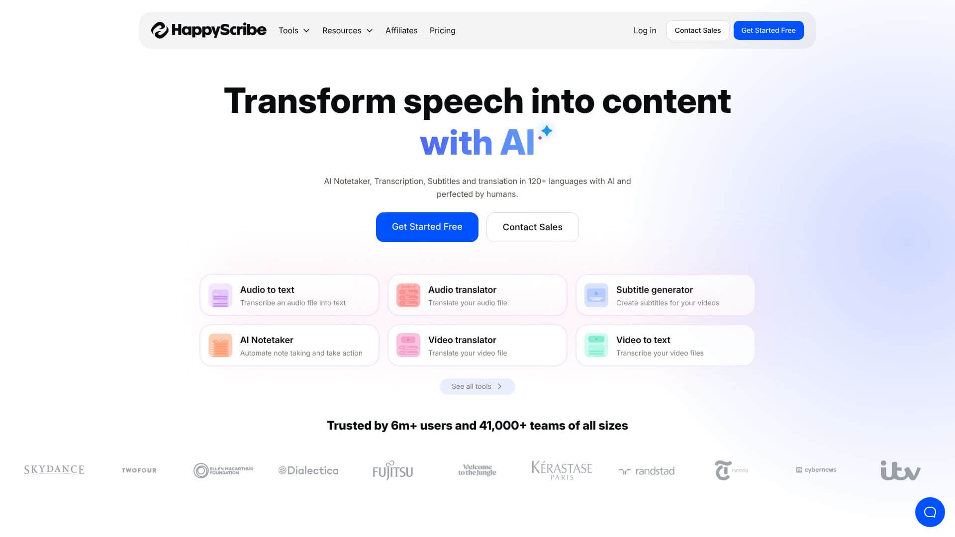 HappyScribe screenshot