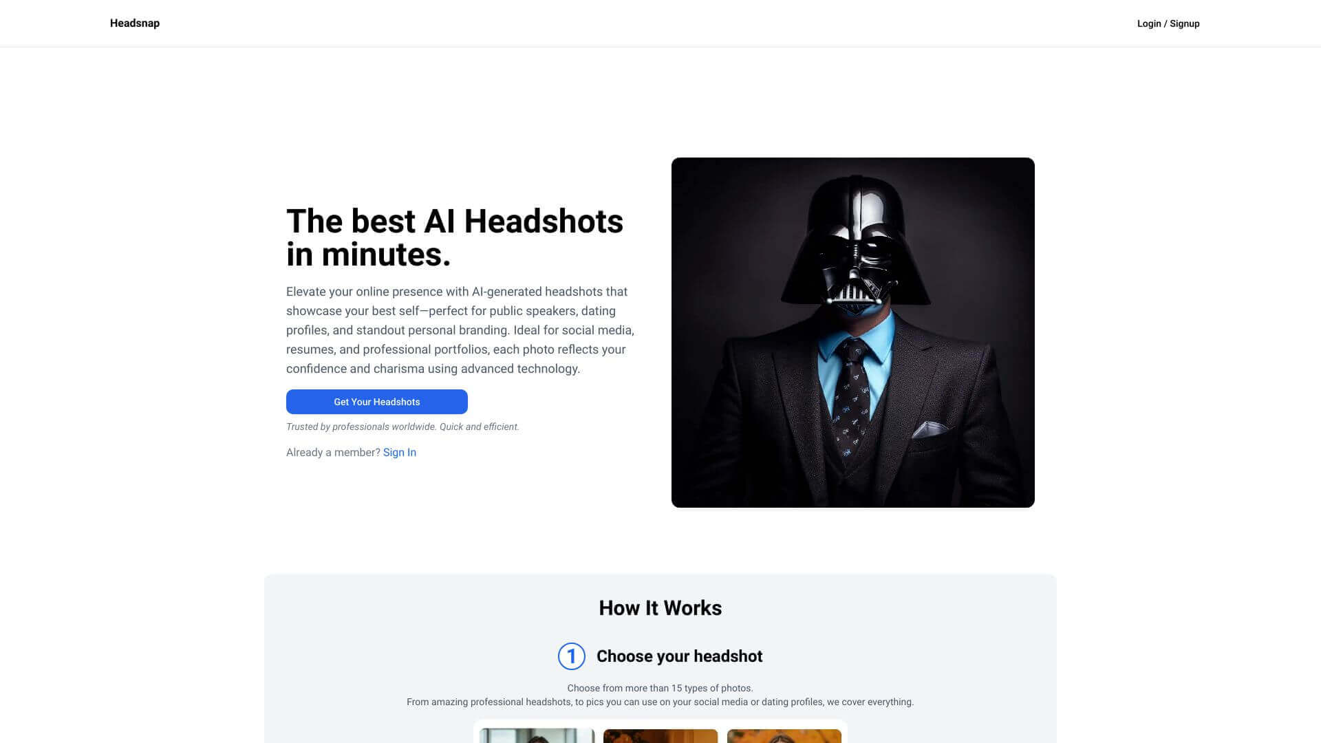 HeadSnap screenshot