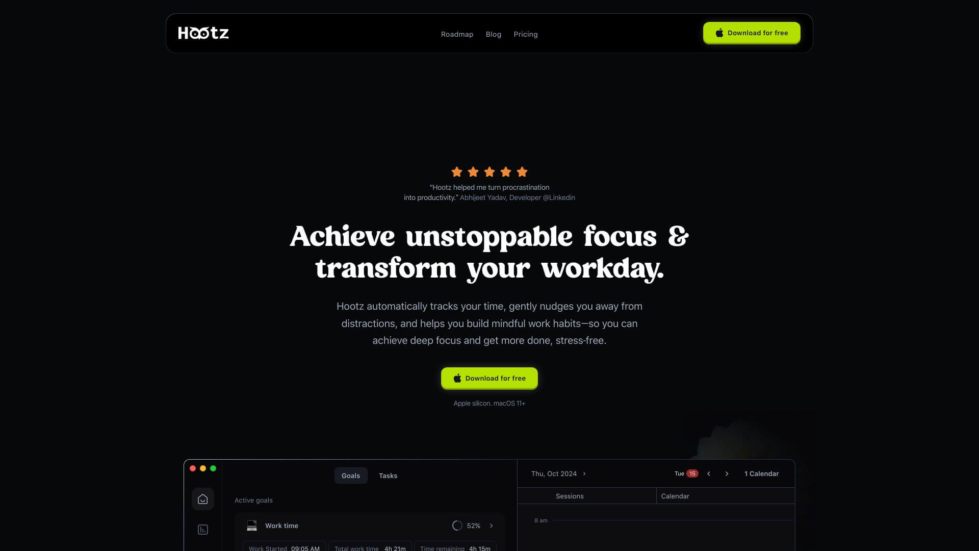 Hootz screenshot