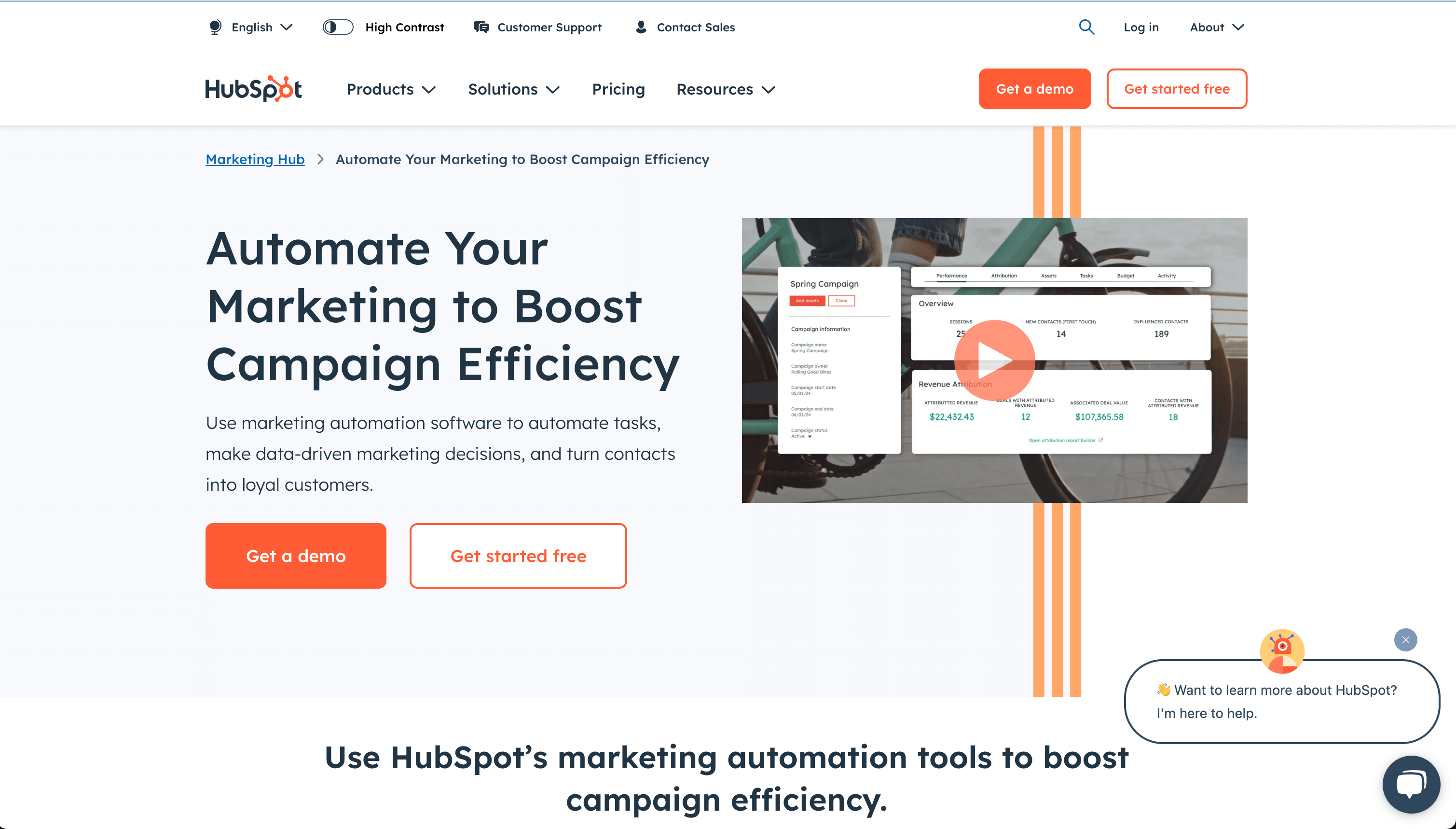 HubSpot Email Writer screenshot