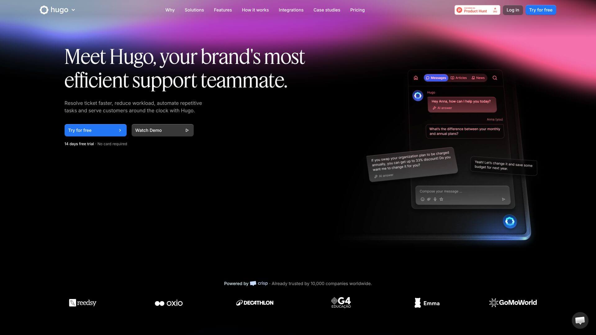 Hugo screenshot