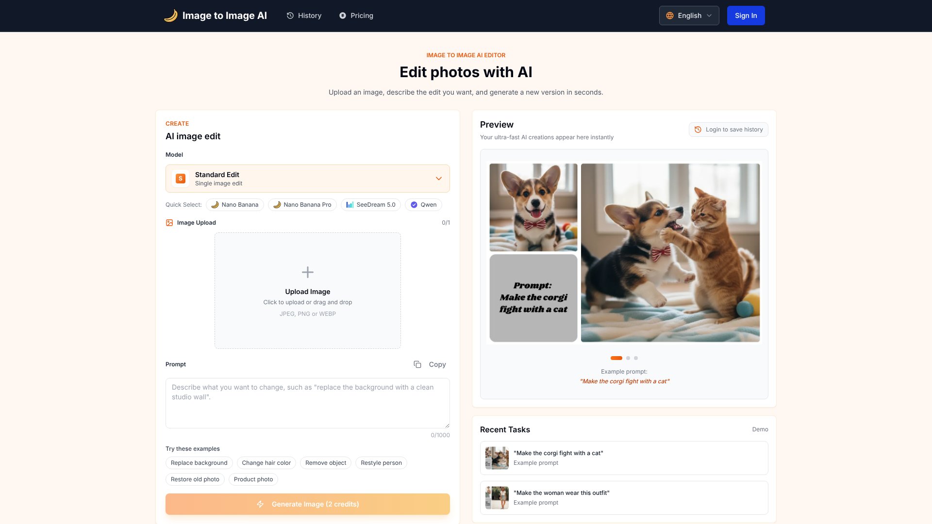 Image to Image AI screenshot