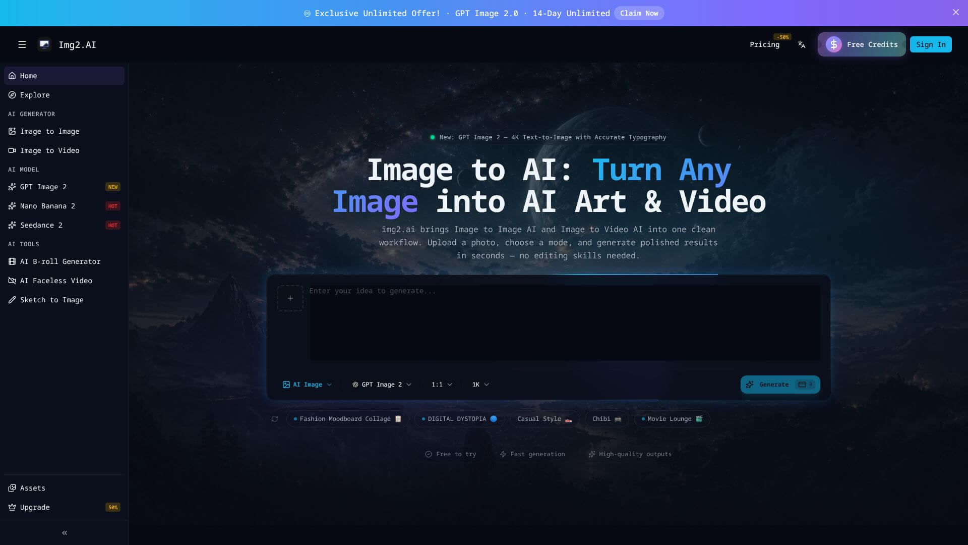 Img2.AI screenshot