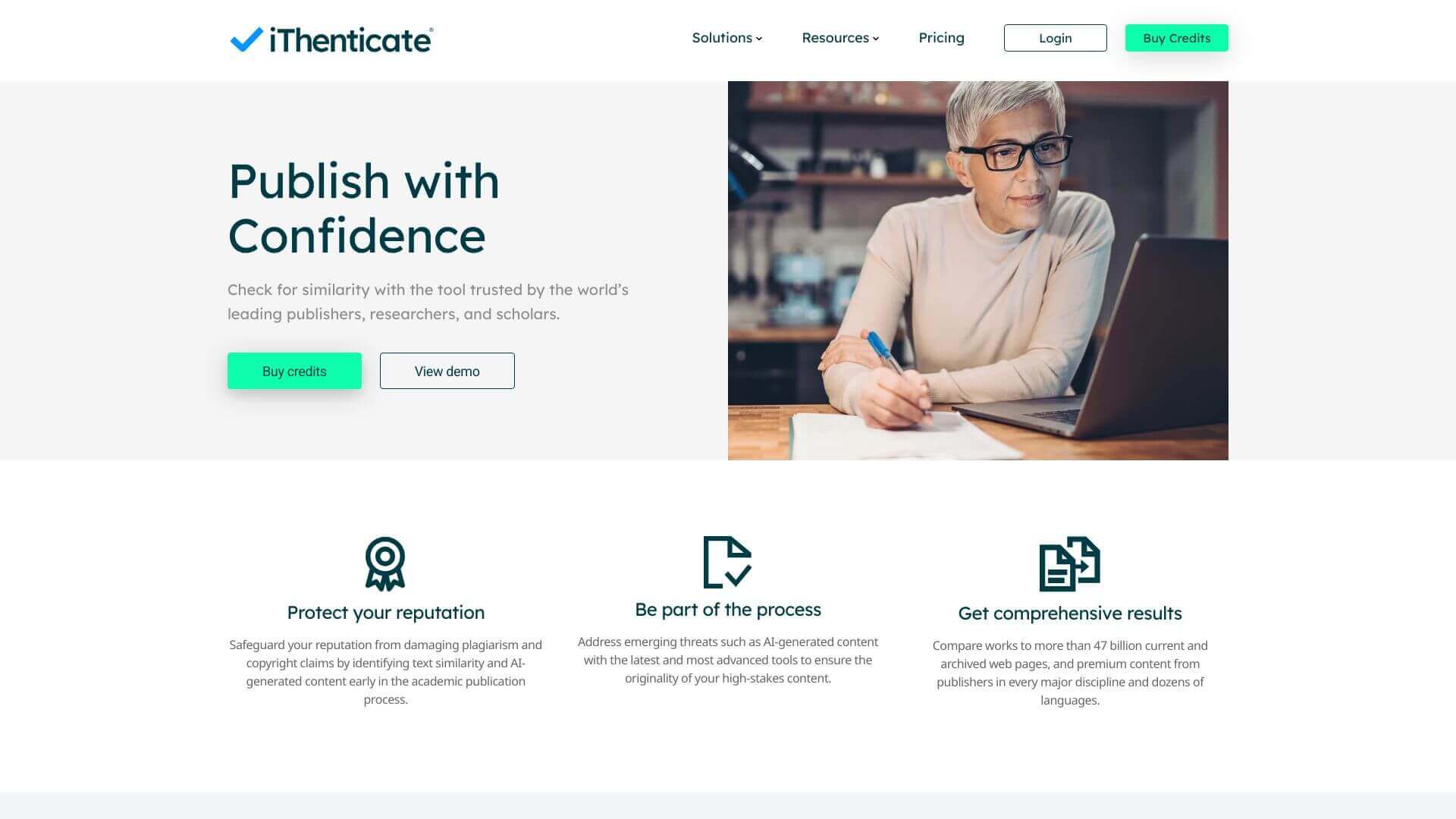 iThenticate screenshot