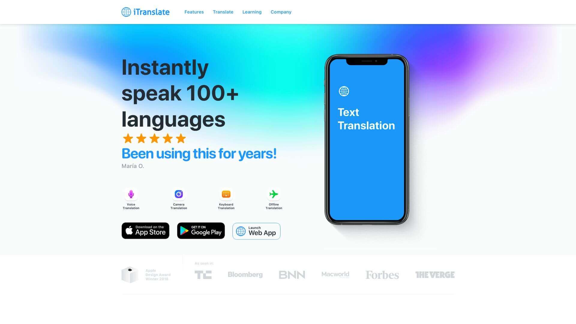 iTranslate screenshot