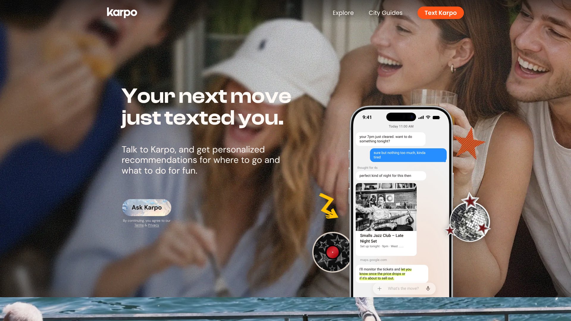 Karpo — a proactive AI assistant that lives in iMessage screenshot