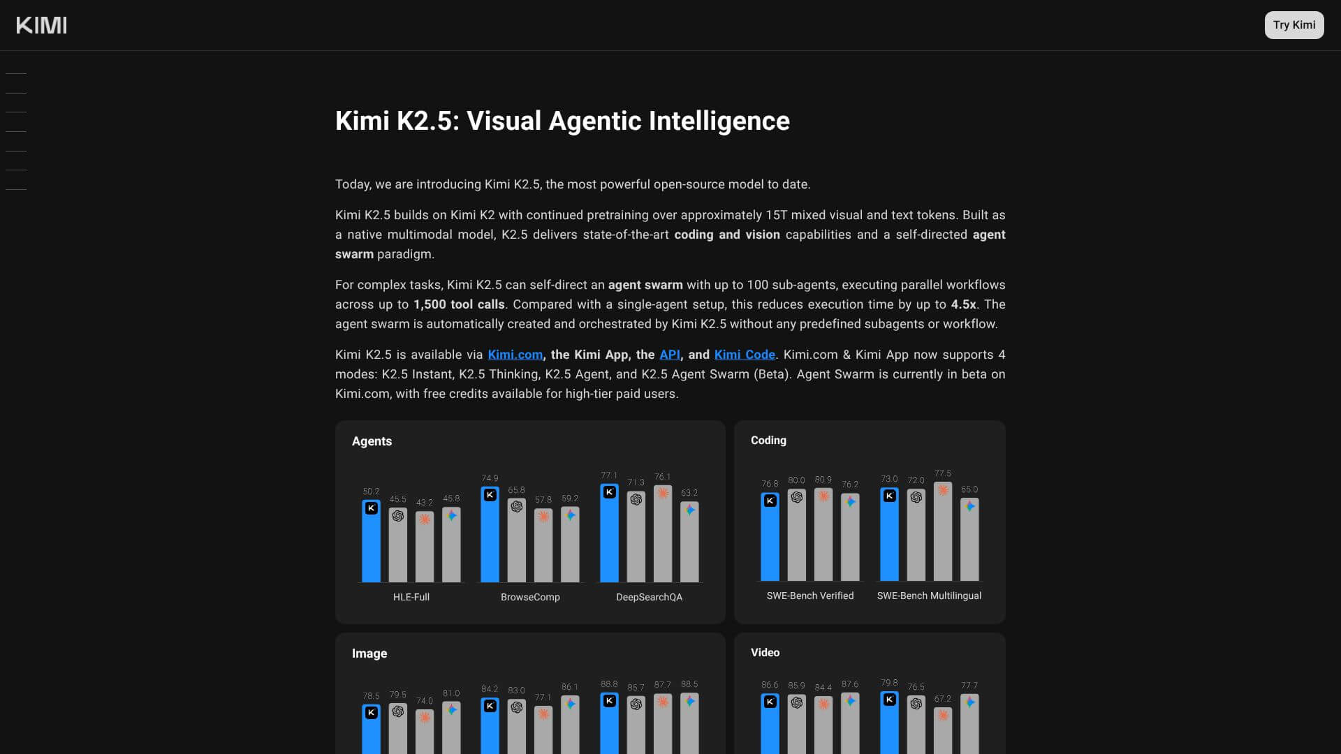 Kimi K2.5 screenshot