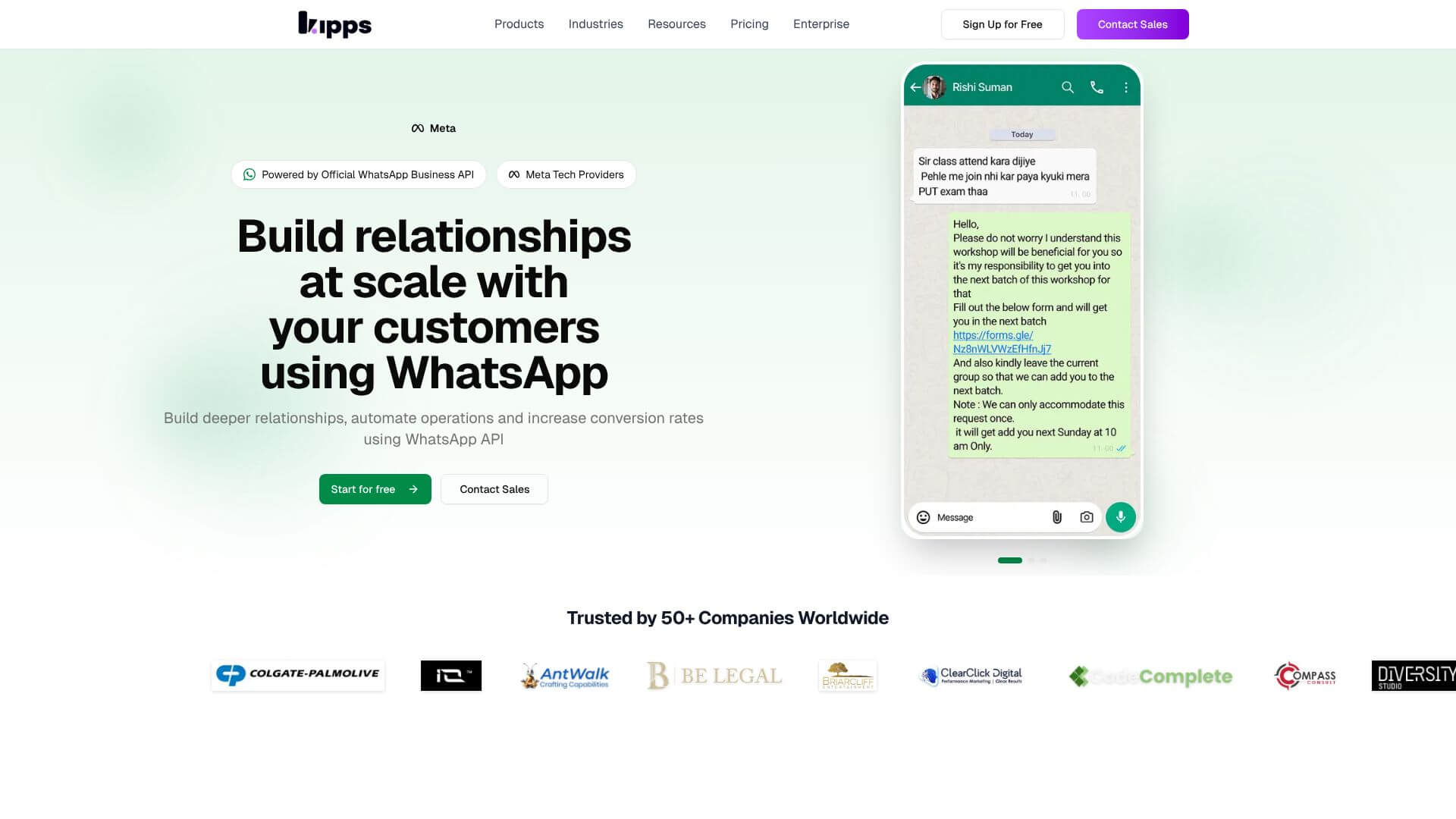 Kipps AI WhatsApp Agent screenshot