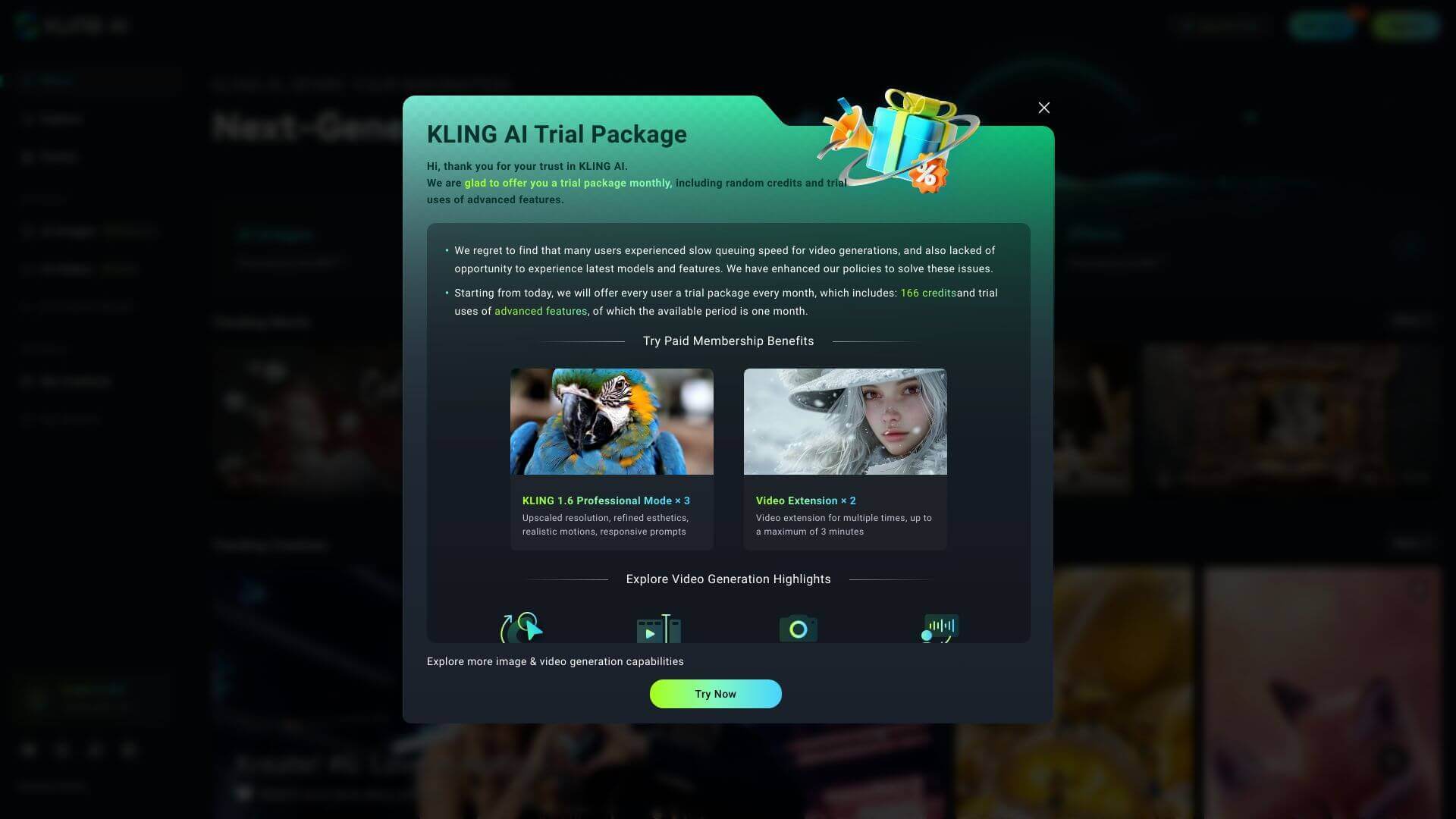 Kling screenshot