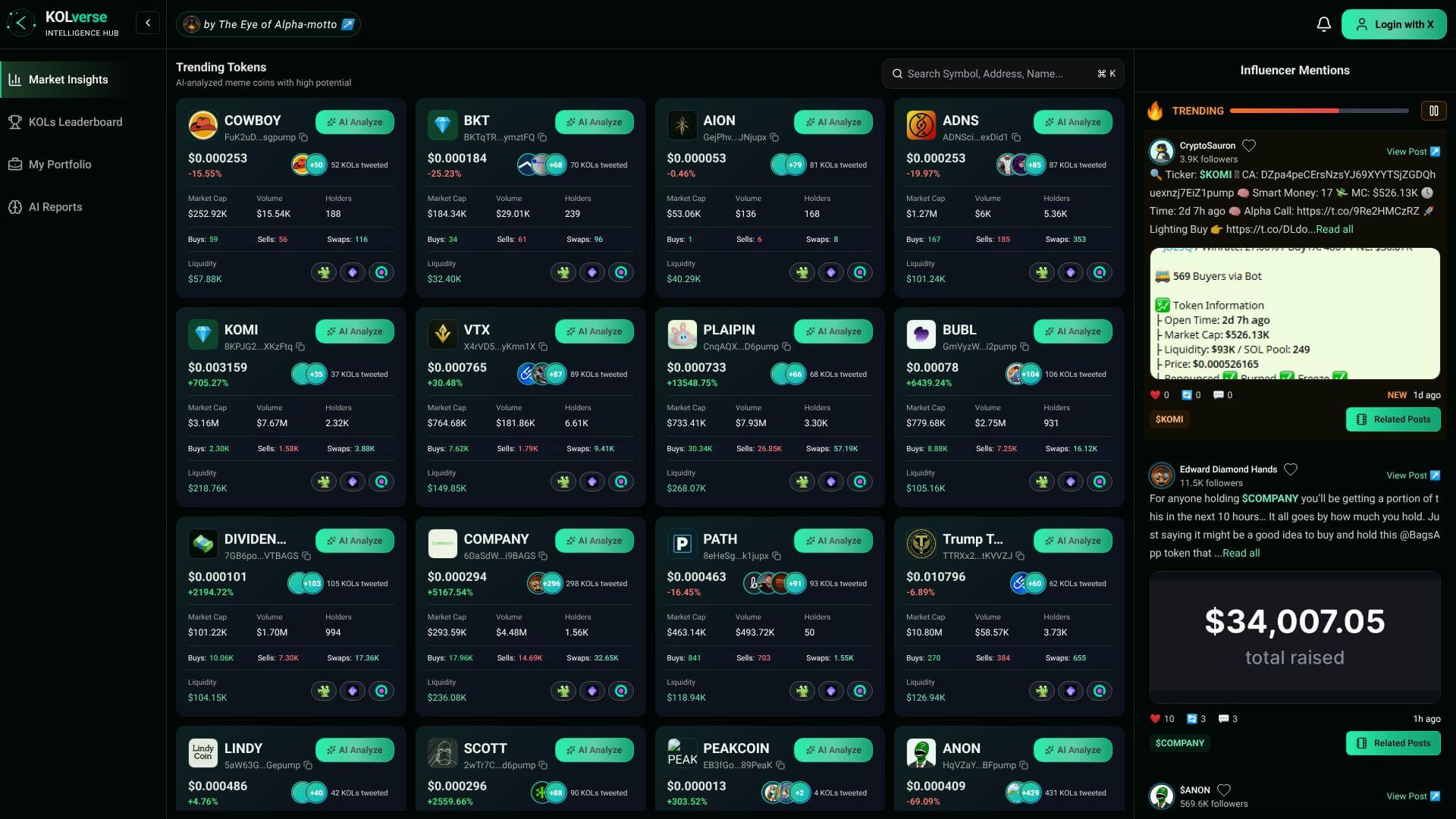 KOLverse screenshot