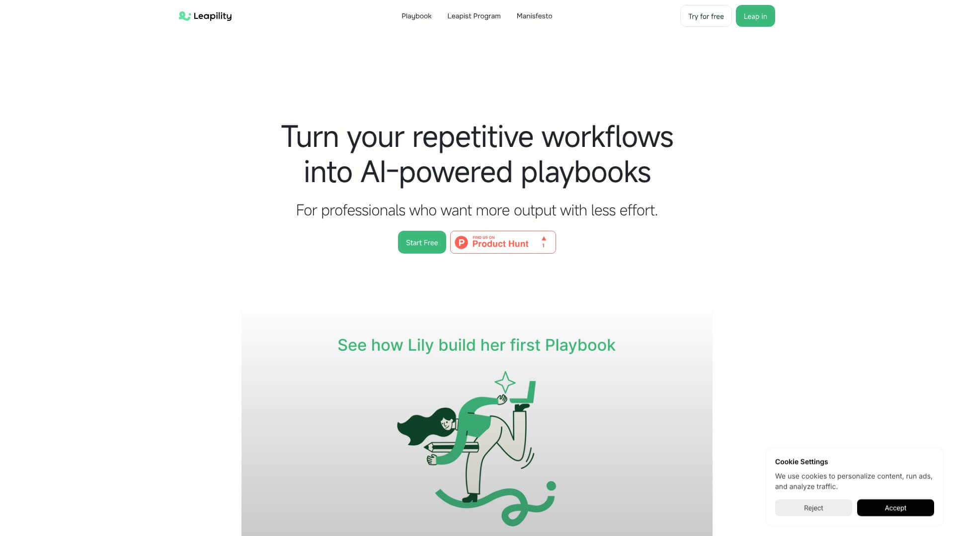 Leapility screenshot