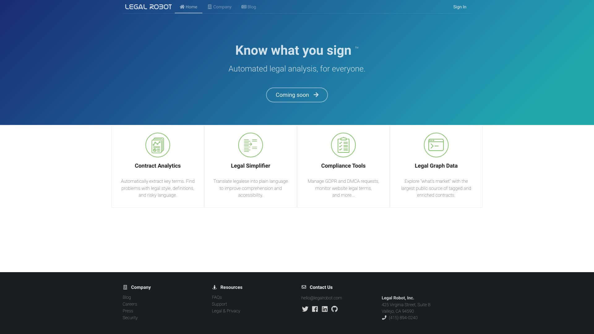 Legal Robot screenshot