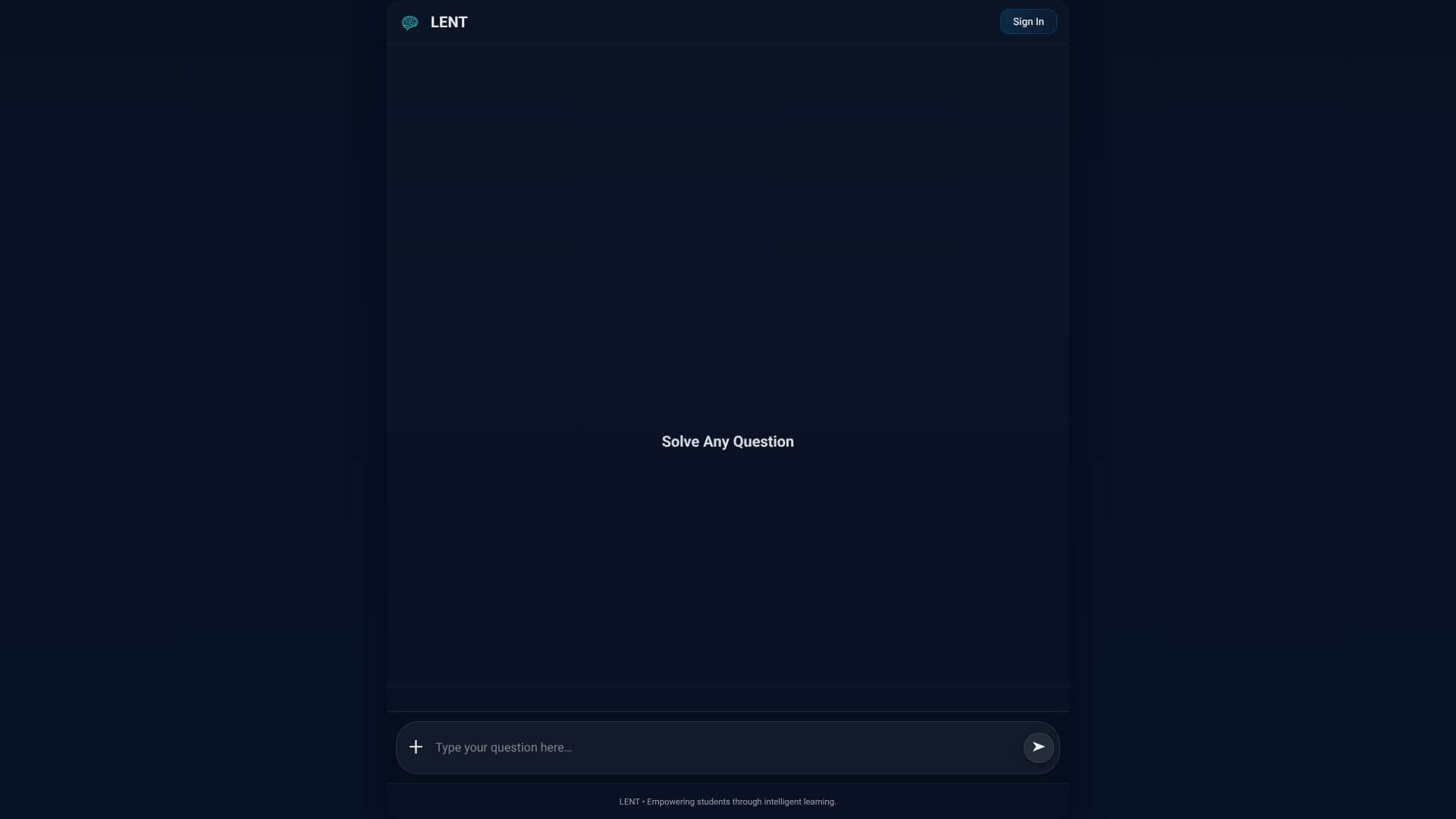 Lent AI Tutor screenshot