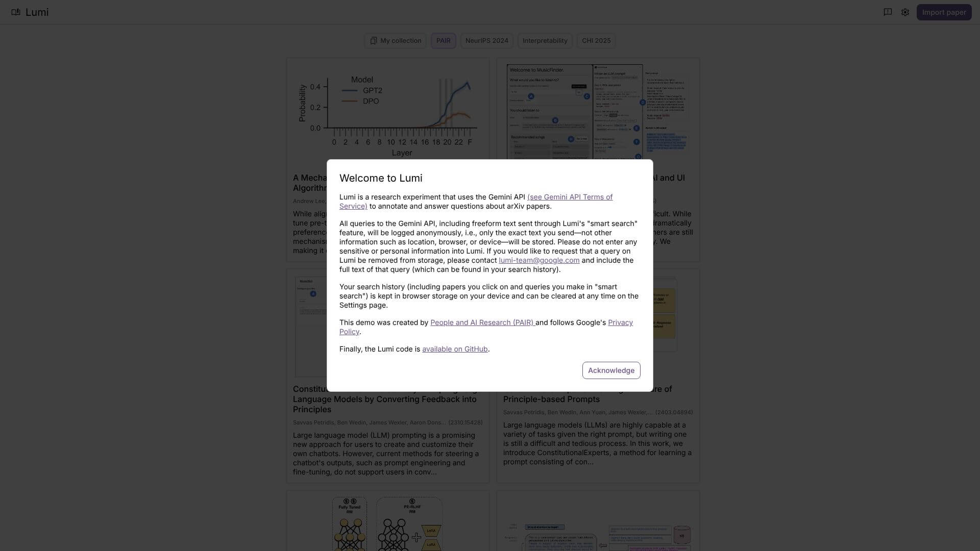 Lumi screenshot