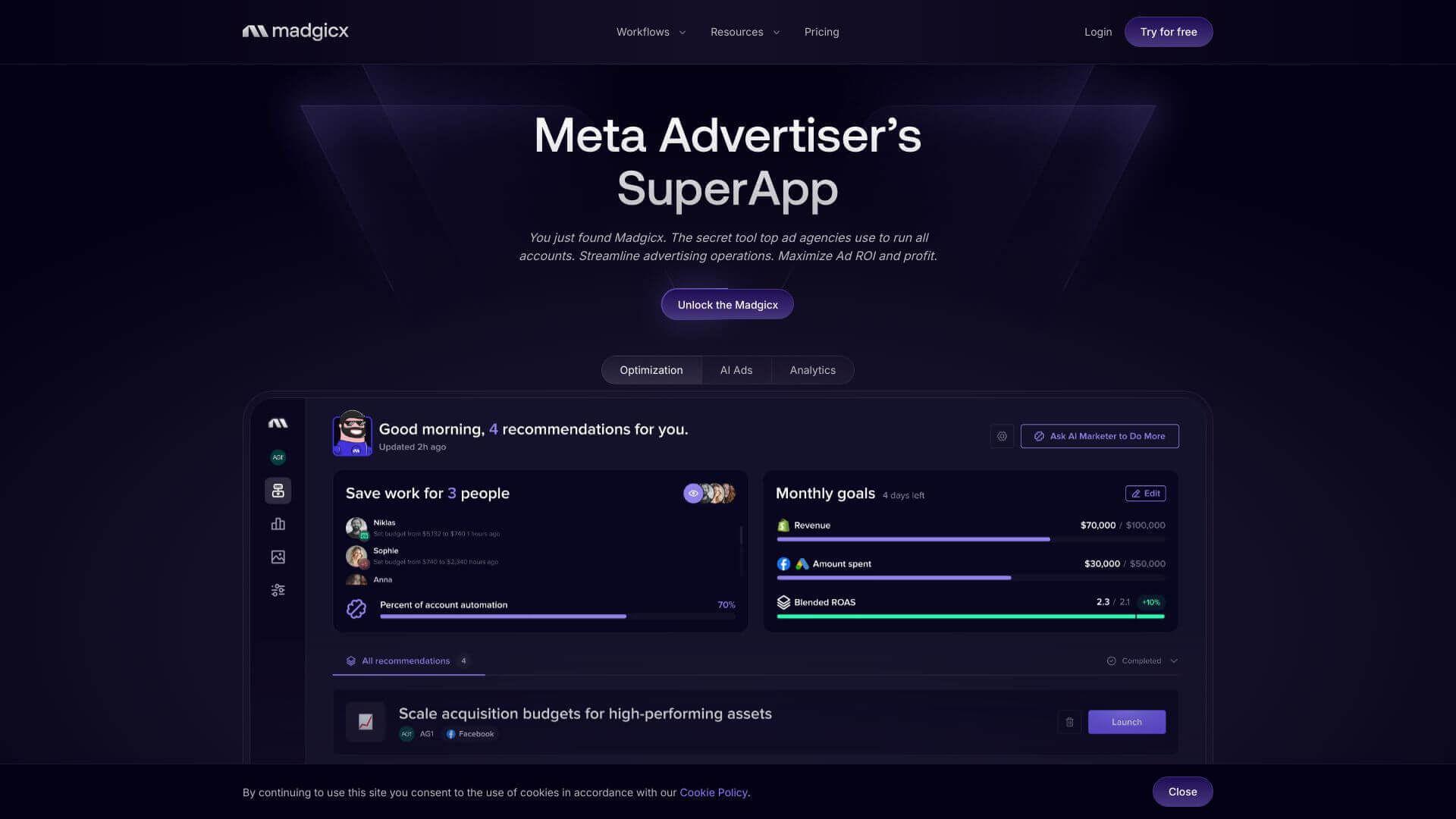 Madgicx screenshot