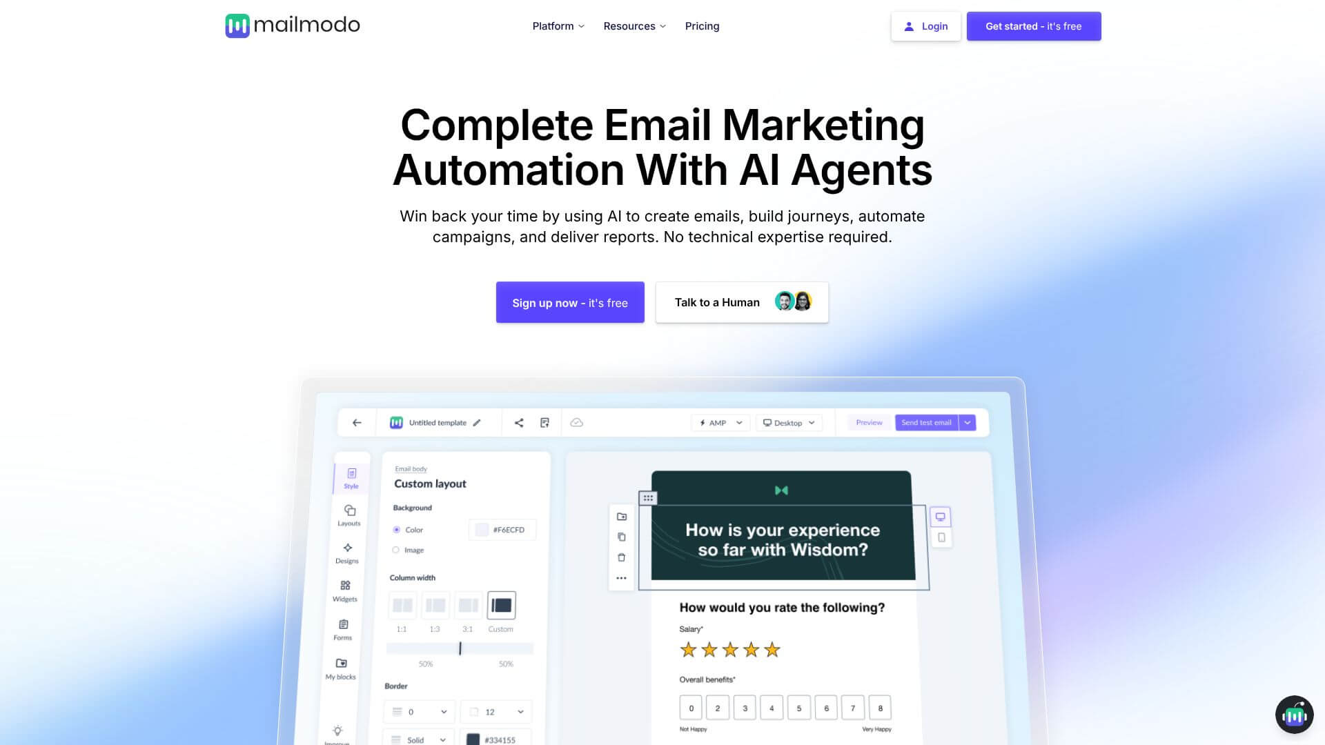 Mailmodo screenshot