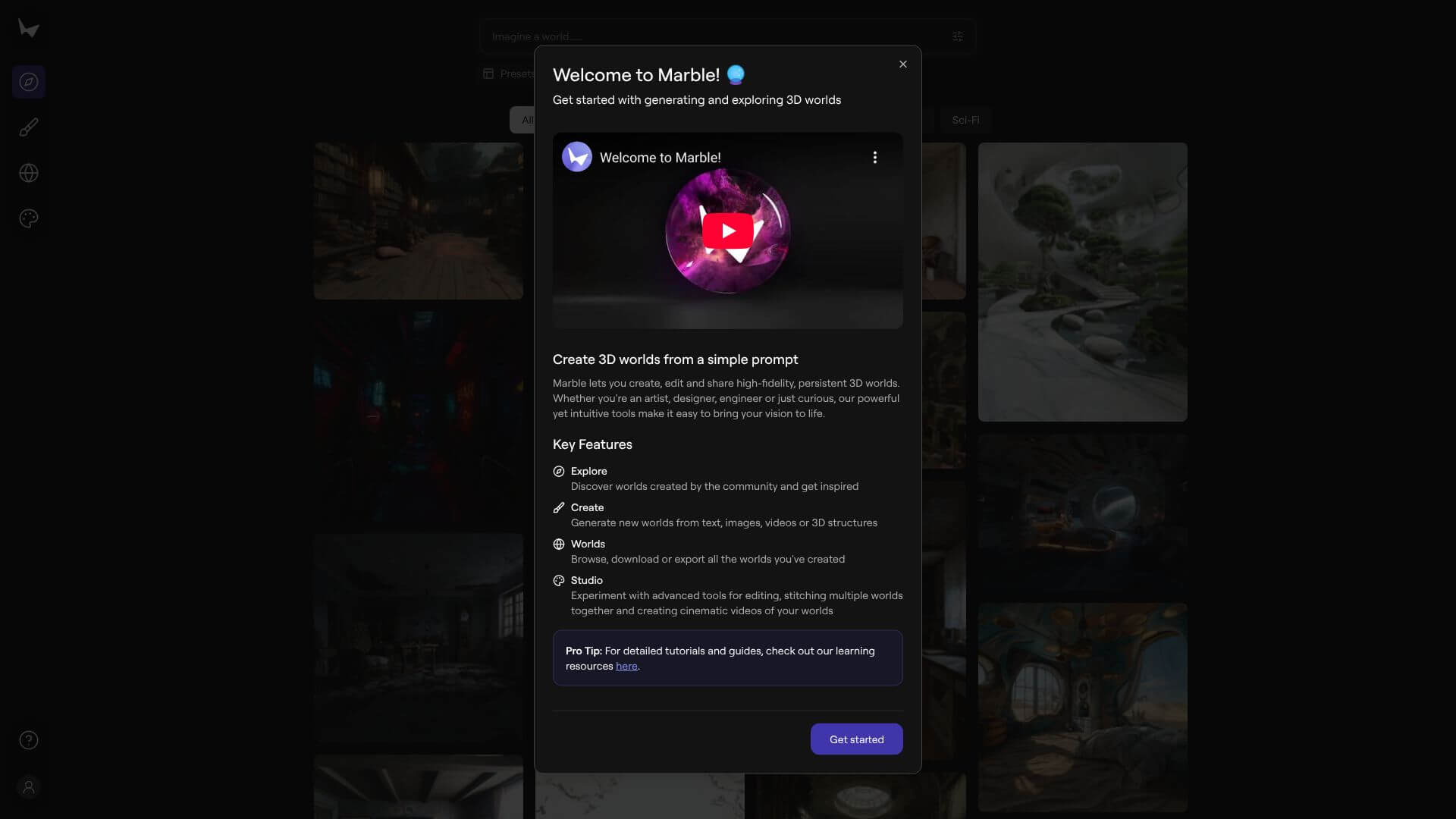 Marble by World Labs screenshot