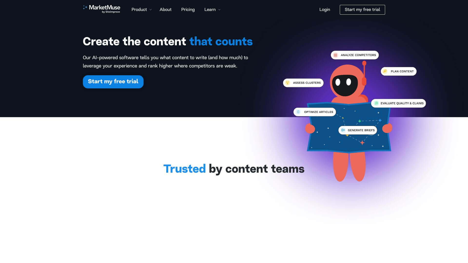 Marketmuse screenshot