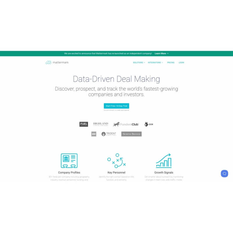 Mattermark screenshot