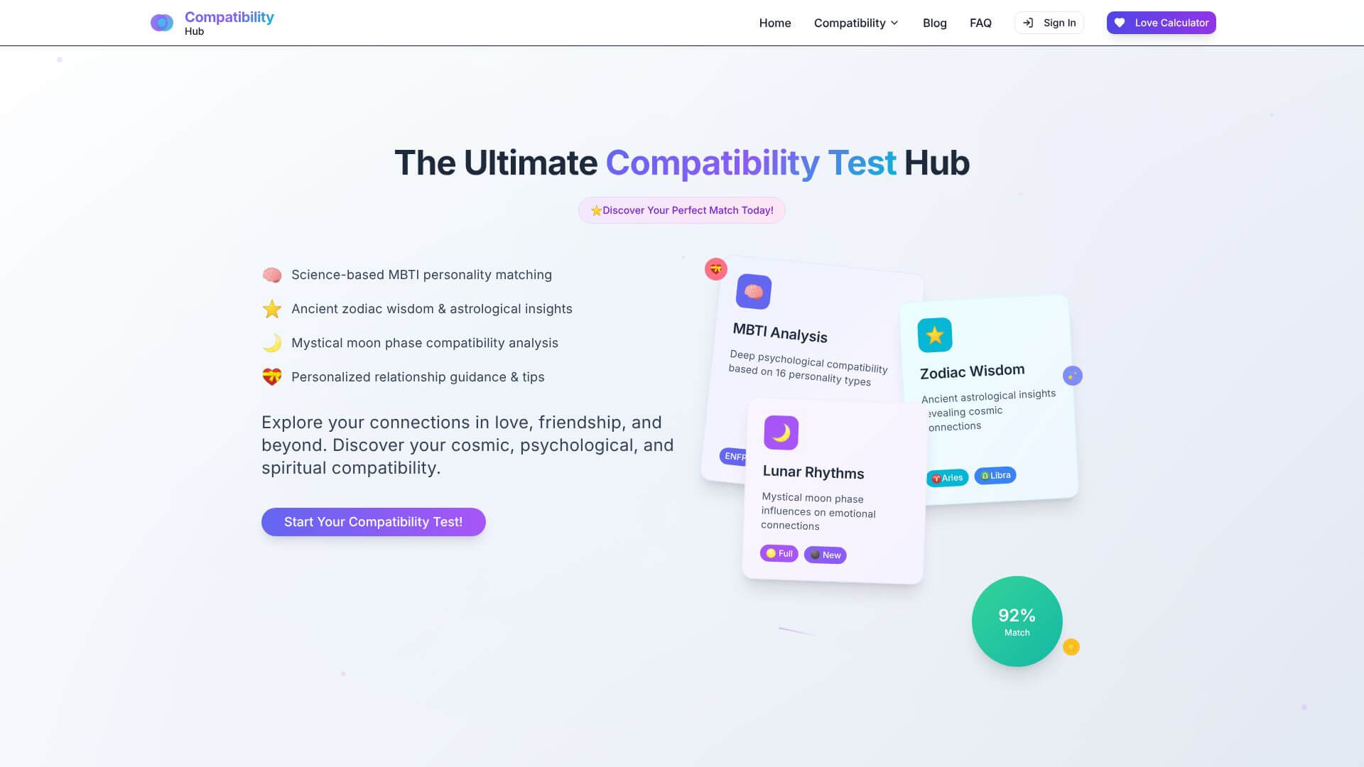 MBTI Compatibility Test screenshot