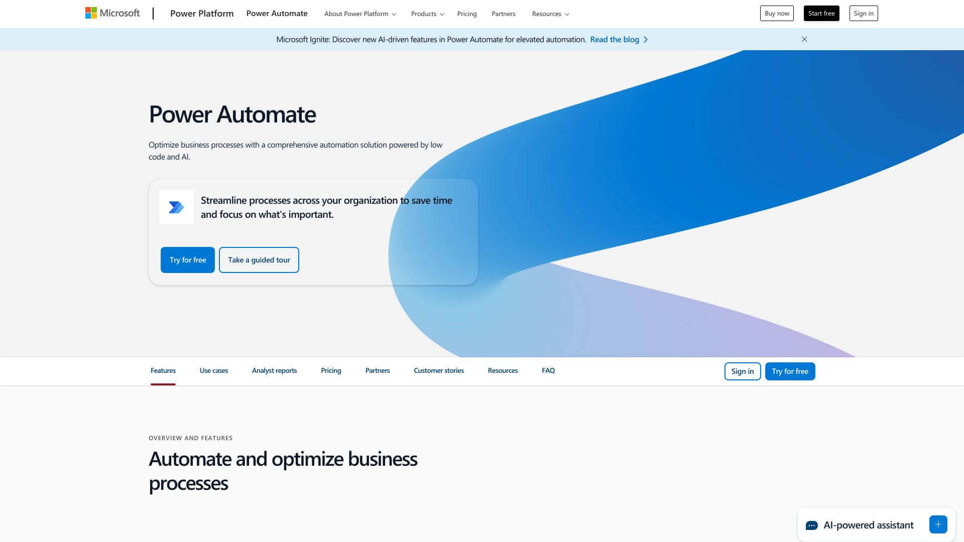 Microsoft Power Automate screenshot